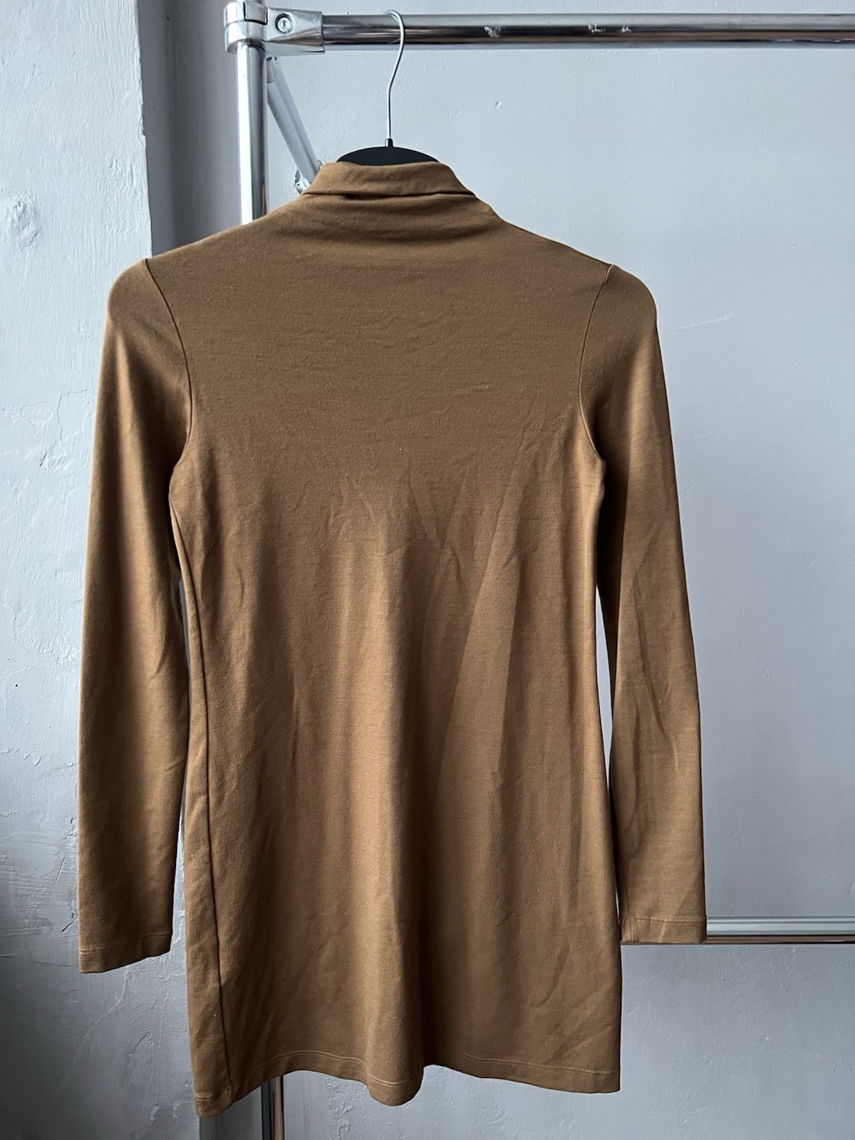 PLEIN SUD ITALY BROWN TURTLENECK TOP WOMEN IT 44 FR 40 UK 12 STRETCH LONG SLEEVE