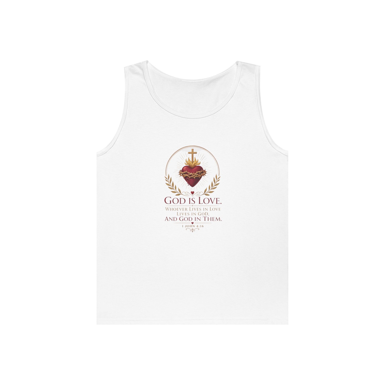 1 John 4:16 God Is Love Tank Top Christian Faith Unisex Made in USA