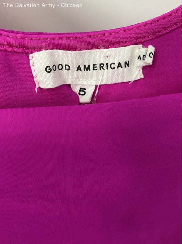 Good American Womens Pink Sleeveless Scuba Modern Tank Bodysuit Size 5
