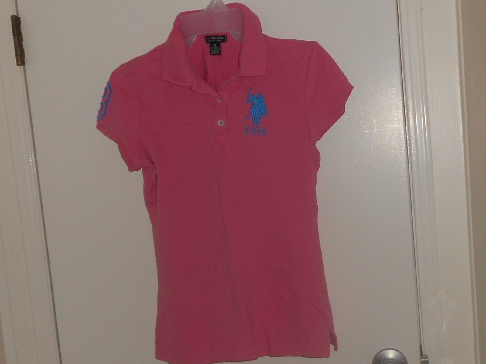 U.S. Polo Assn. Pink Junior Med Collared Shirt NWOT