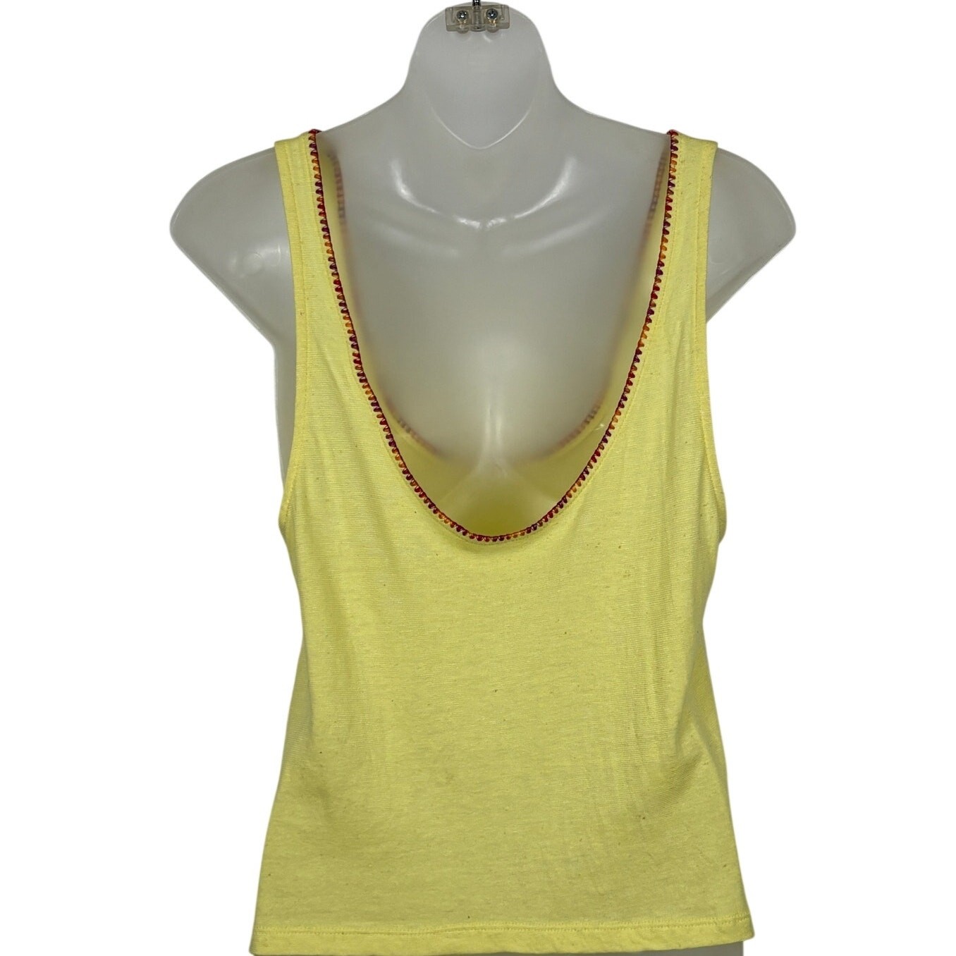 Free People Intimately Scoop Neck Slub Cotton Blend Tank Top Yellow Size S NWOT