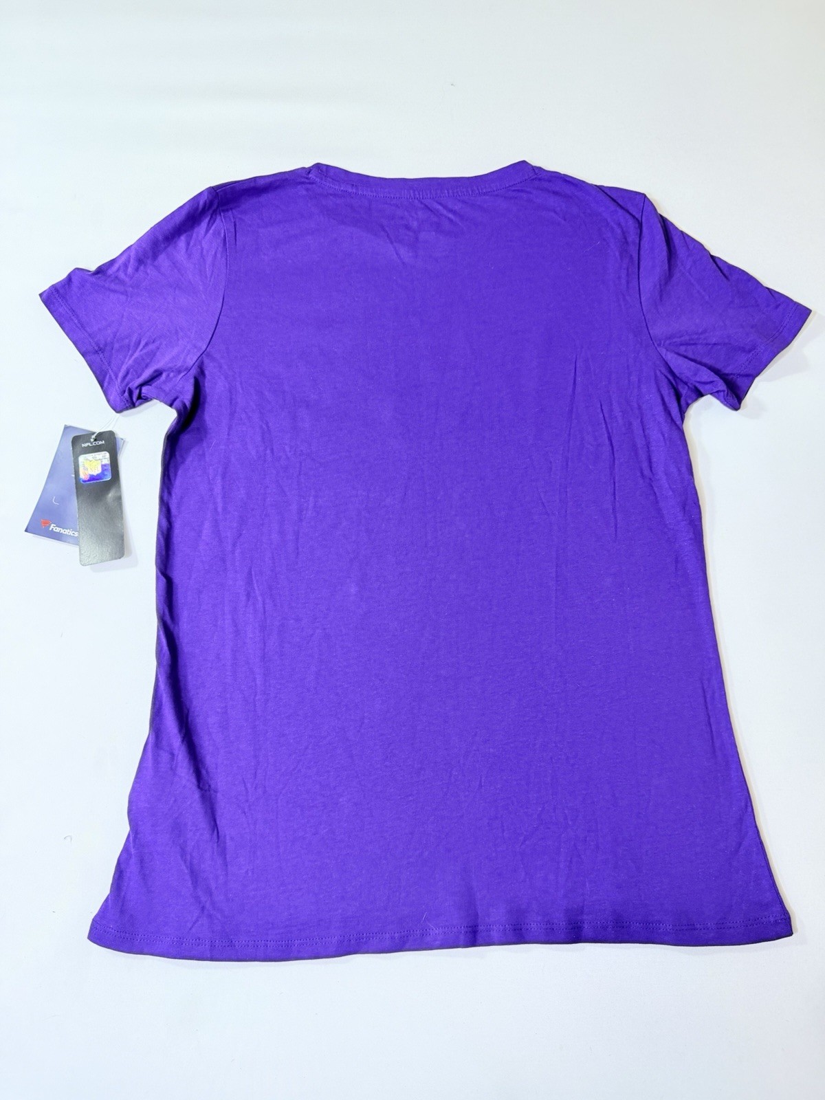 NWT NFL Baltimore Ravens Womens Med Purple Team Apparel T Shirt Top 100% Cotton