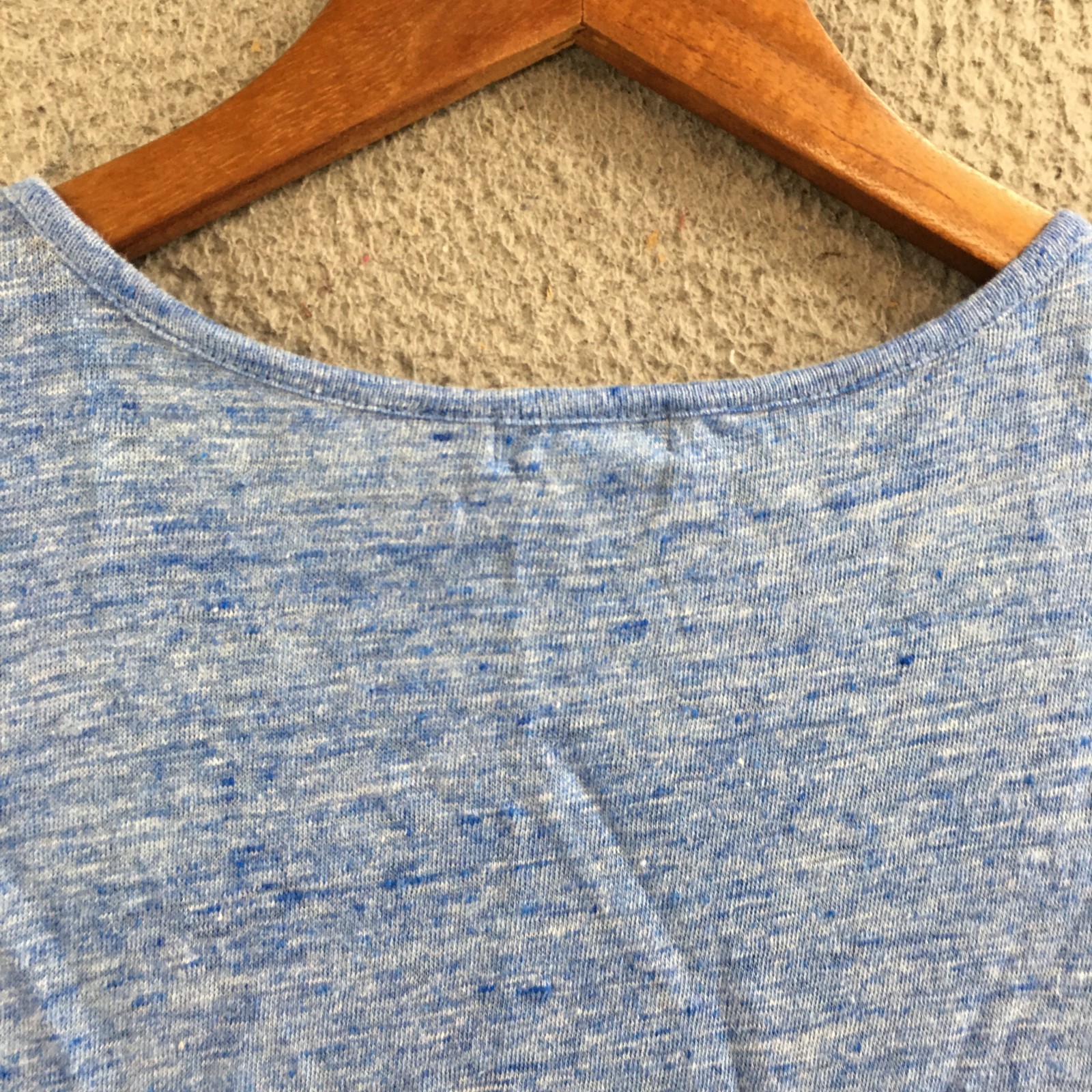 Joie Blousse Womens XS Asymmetrical Hem Short Sleeve Pure Linen Dry Clean Blue