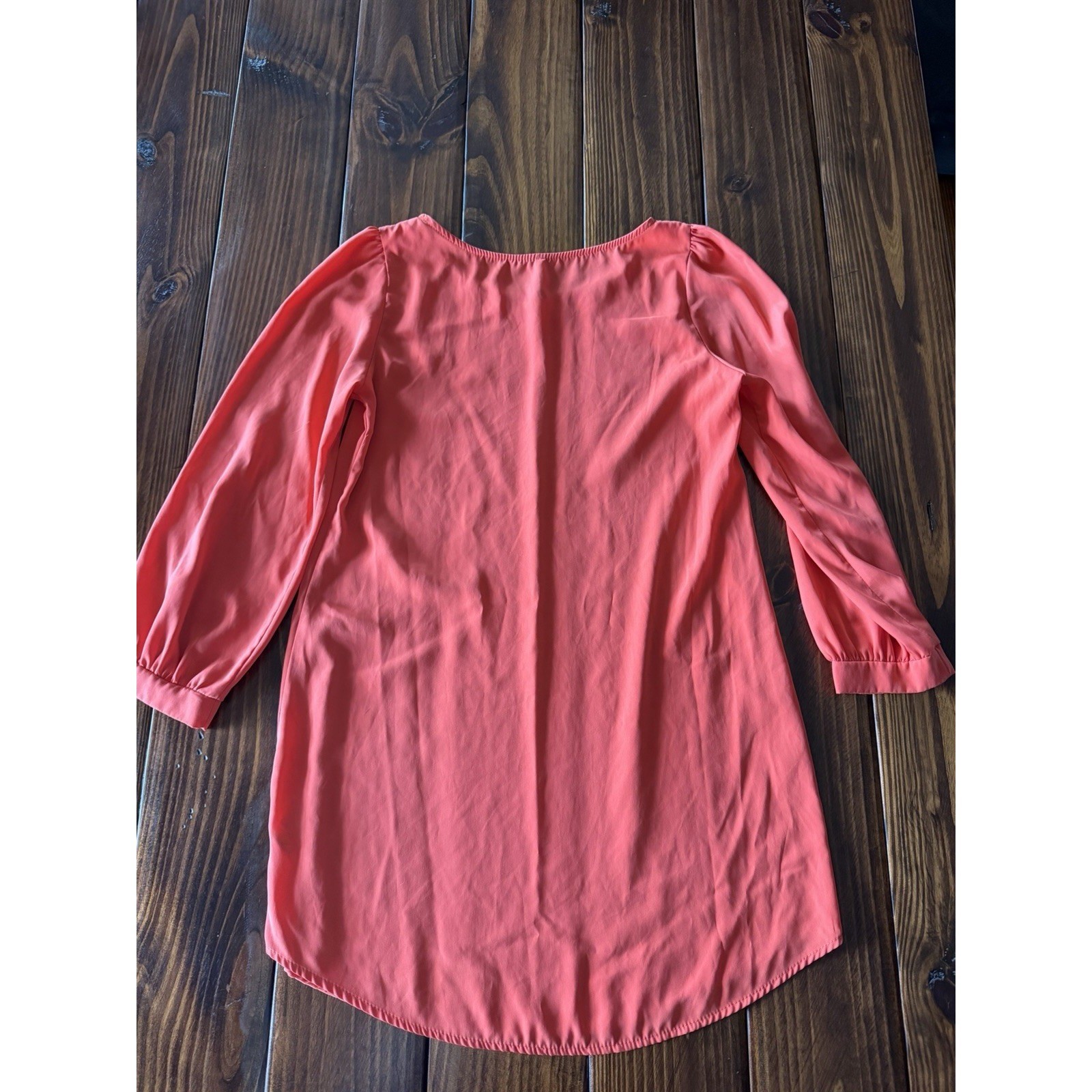 Love Culture Puff Sleeve Boat Neck Blouse Flowy Sz M tunic coastal grandma