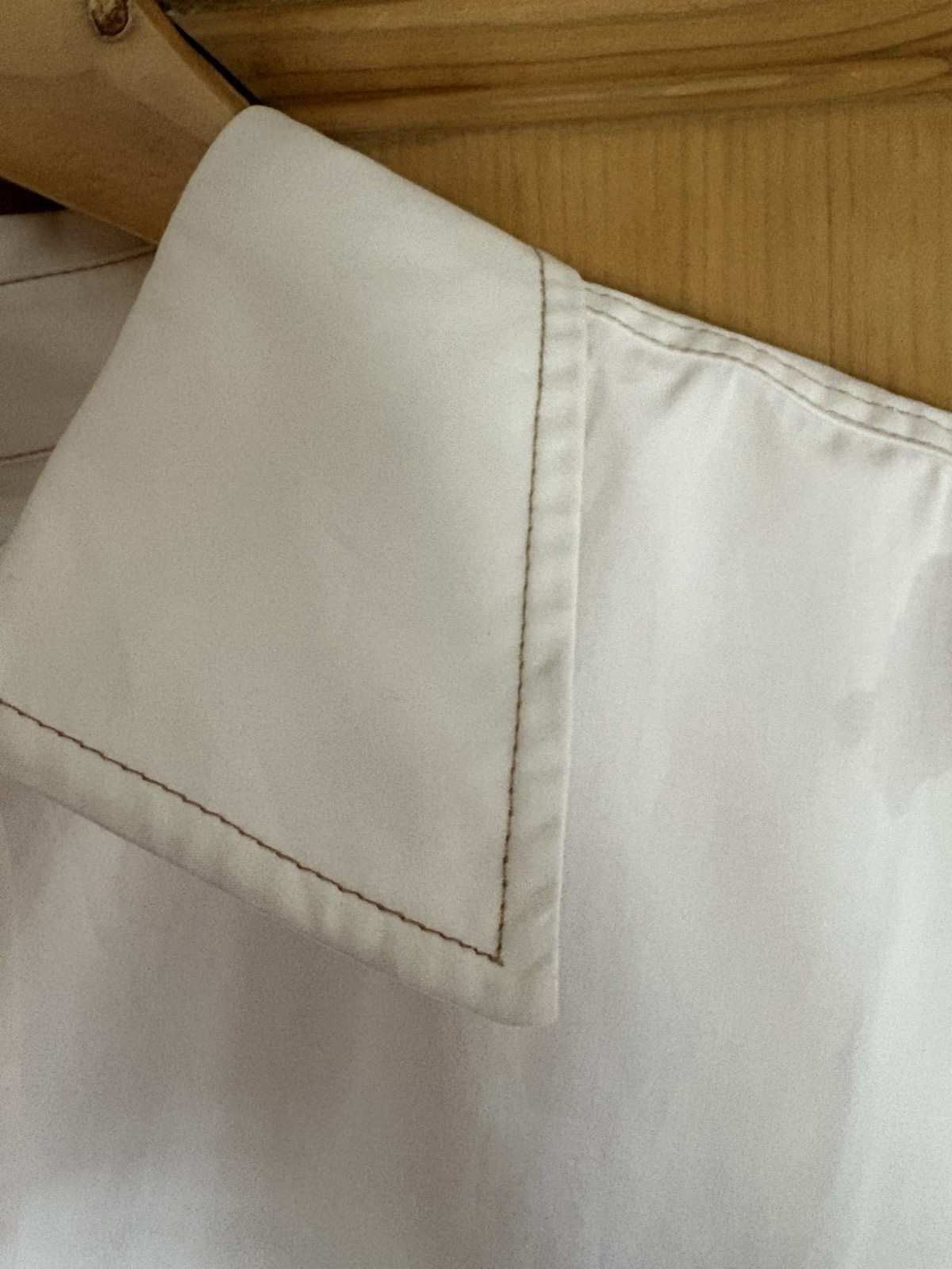 RE/DONE women off white 90s oversized shirt sz S fit S M £225 contrast stitching