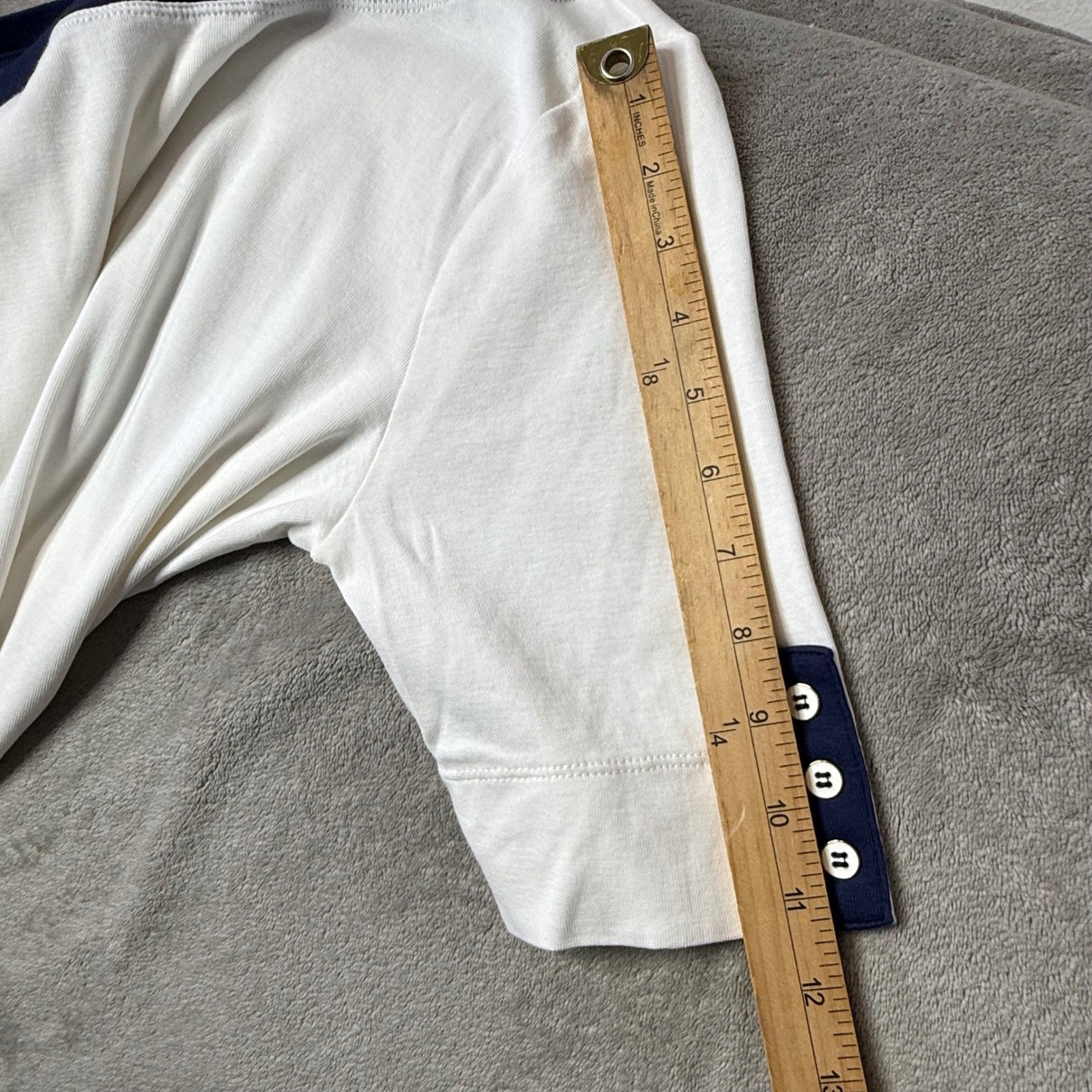 Chico’s Pima Cotton Bateau Neck Tee Size M White Nautical Preppy Sailing Sailor
