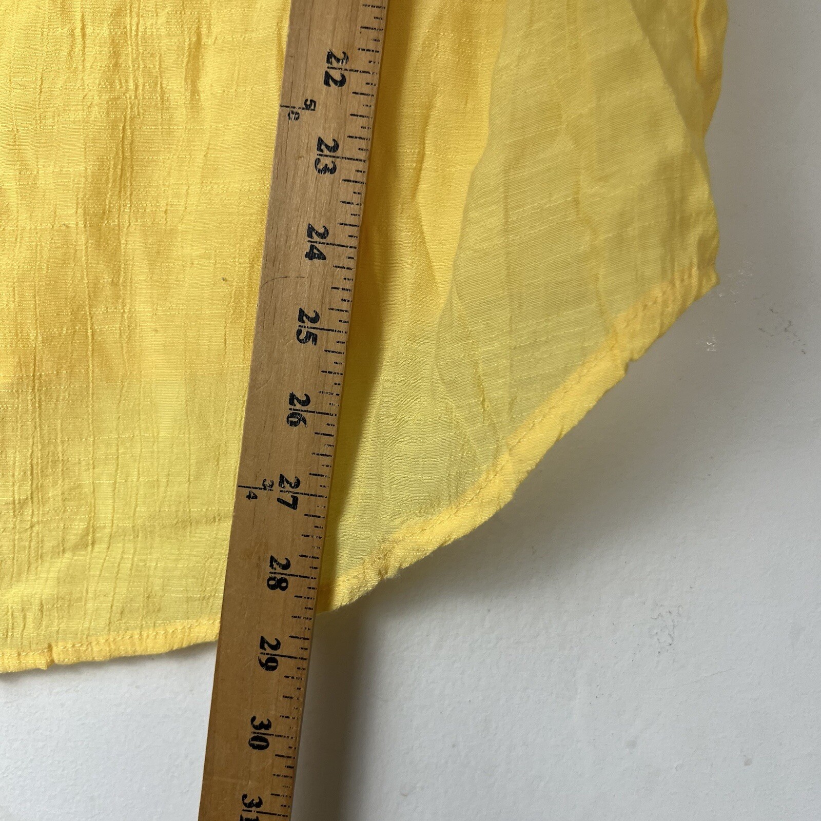 Unique Spectrum Shirts Blouse Women 1X Yellow Boho Gauzy Lace details Preppy