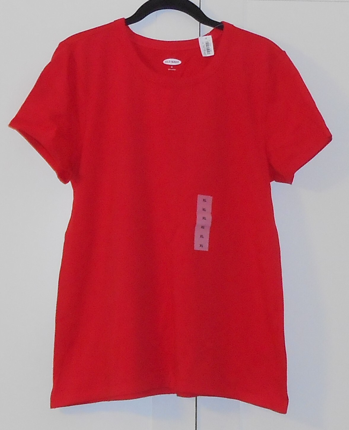 WOMEN’S OLD NAVY LIPSTICK RED SHORT SLEEVE SLIM FIT TEE – SIZE XLARGE
