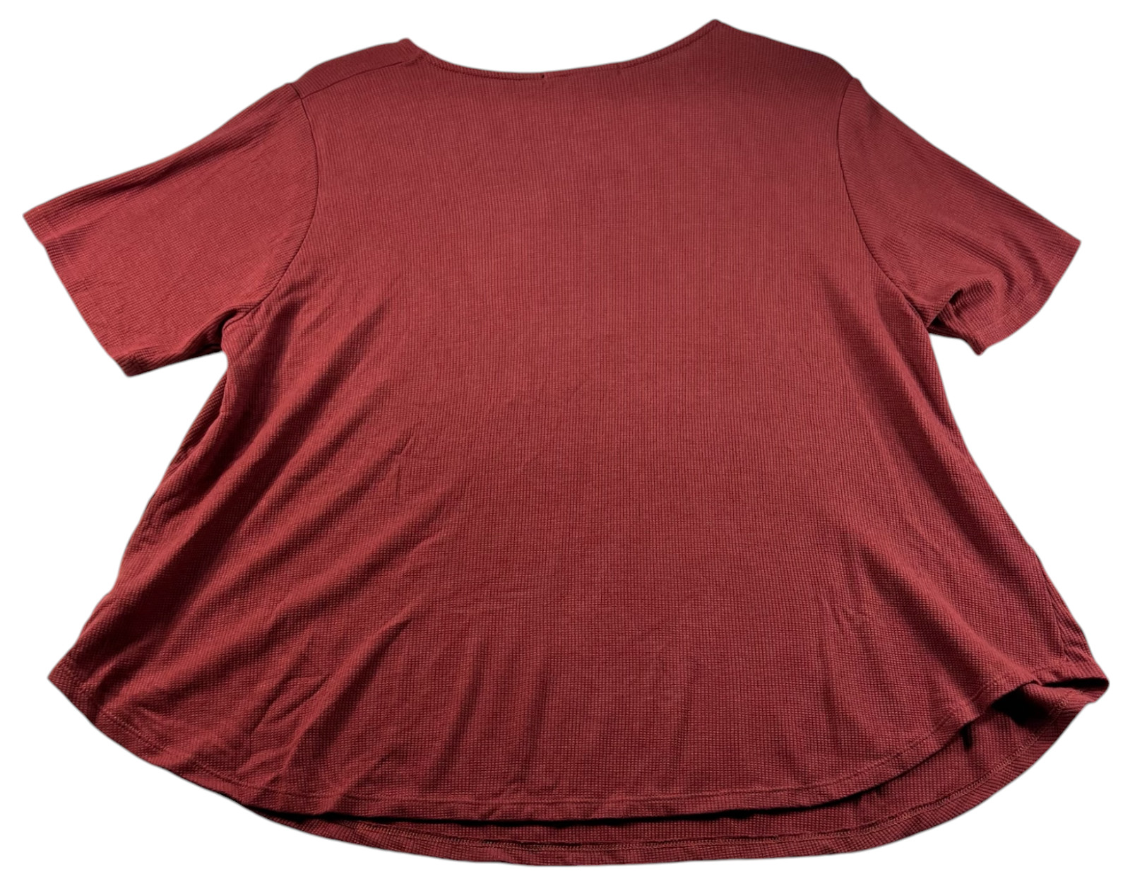 Coin 1804 Blouse Womens Plus Size 3X Camel Tan Short Sleeve Stretch New