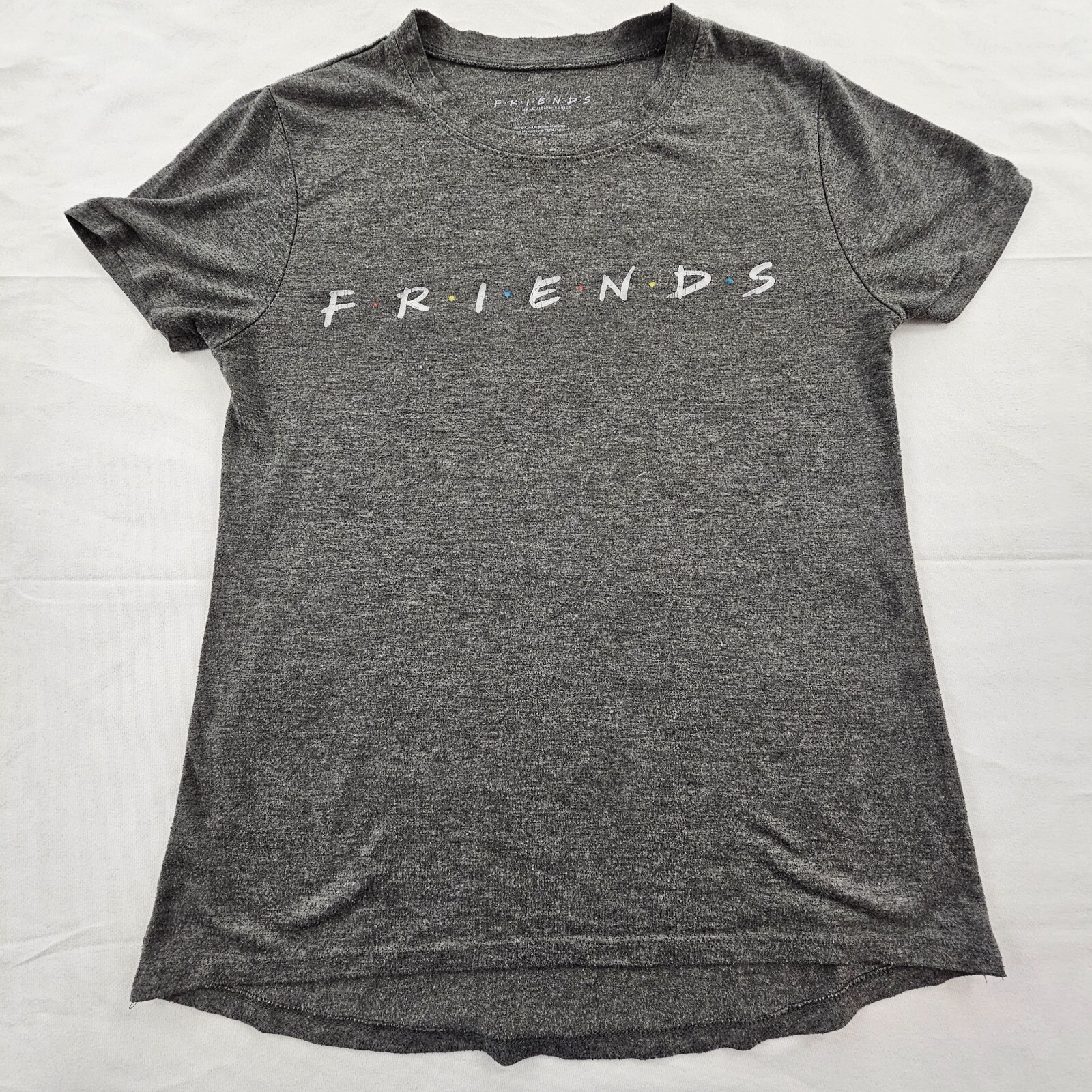 Friends TV Series Gray Short Sleeve Rayon Blend T-Shirt Women’s XS