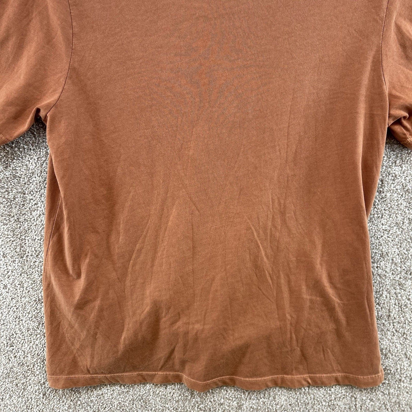 Earthbound Women’s T-Shirt Size Small Orange Pullover Front Tie