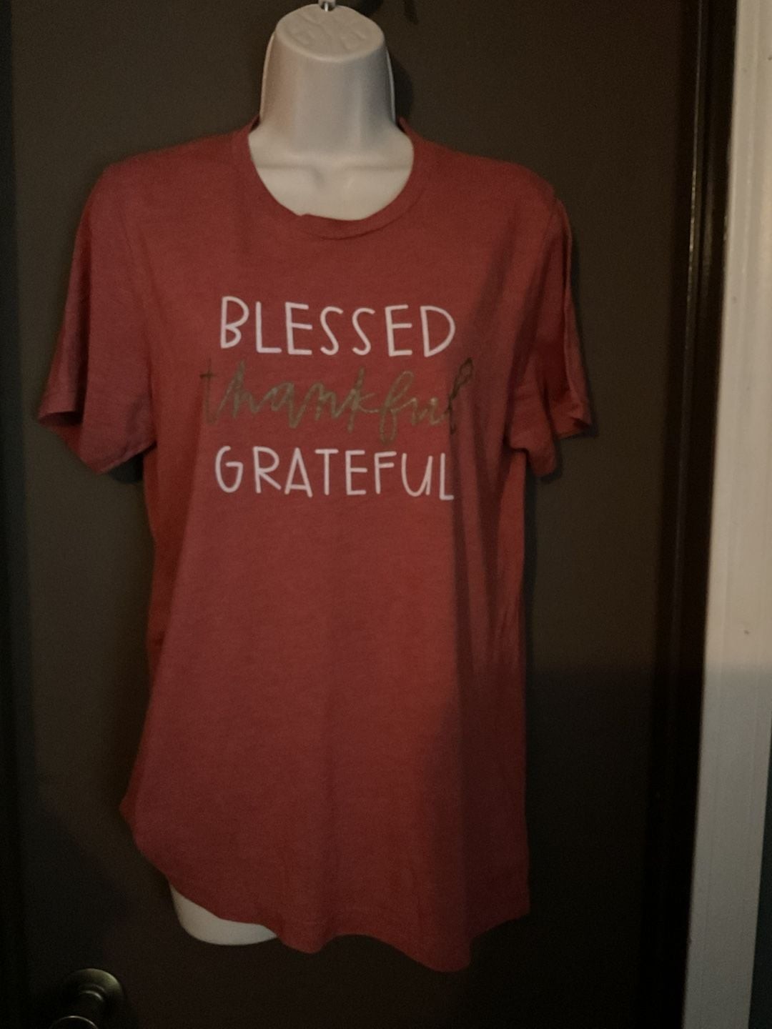 Bella+Canvas Blessed Thankful Grateful Graphic Short Sleeve T-Shirt