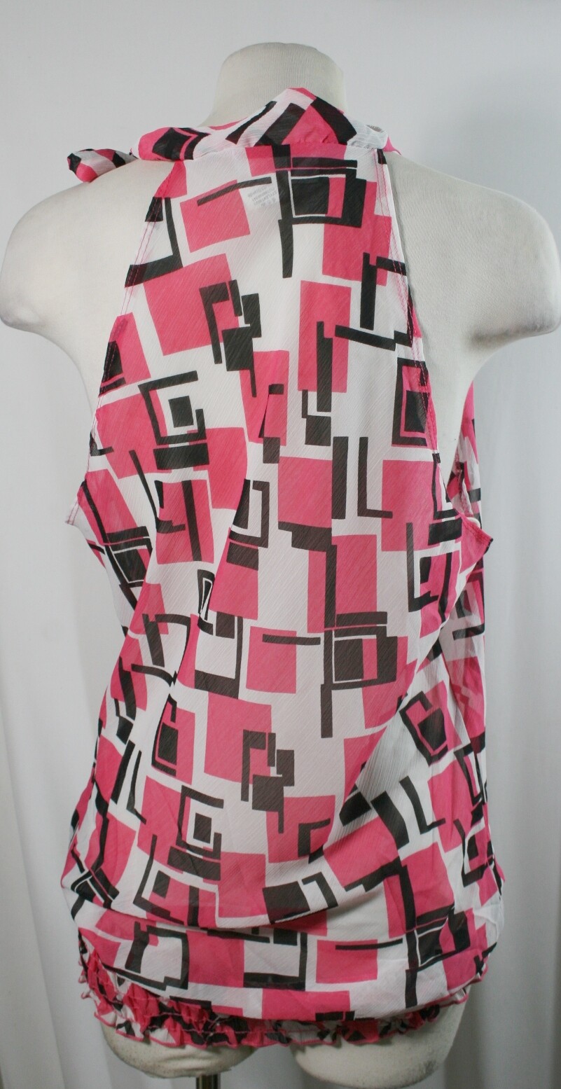 Plus size sleeveless chiffon top or tunic, yellow or pink, size 1XL, 2XL, 3XL