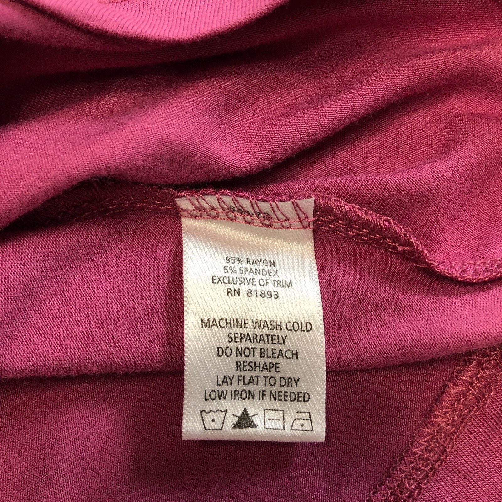 Motto Women Tunic Top Sz M Deep Dusty Rose Regular Fit Scoop Neck 3/4 Sleeve NWT