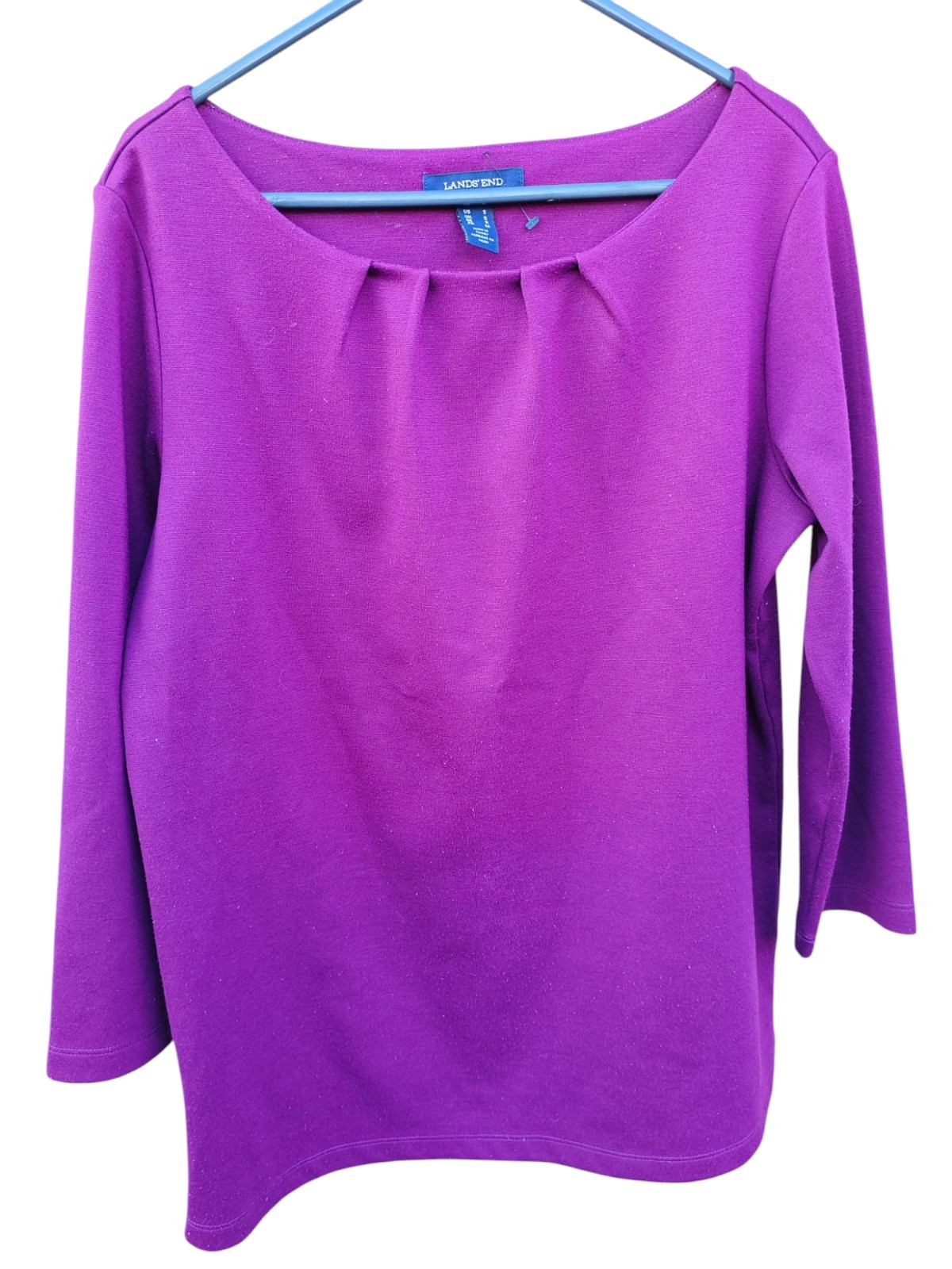 Lands End Women’s Top Size Small Viscose with Elastane, Polyester Burgundy