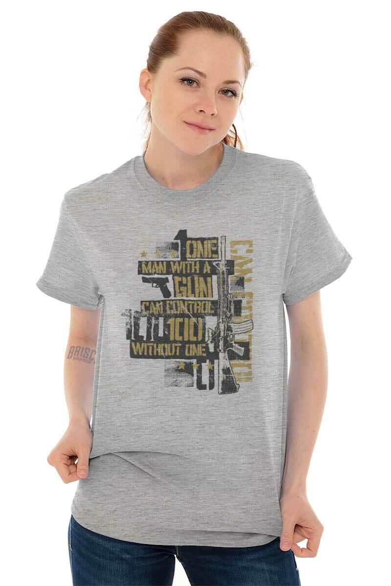 Support Second 2nd Amendment Pro Gun Rights Womens or Mens Crewneck T Shirt Tee