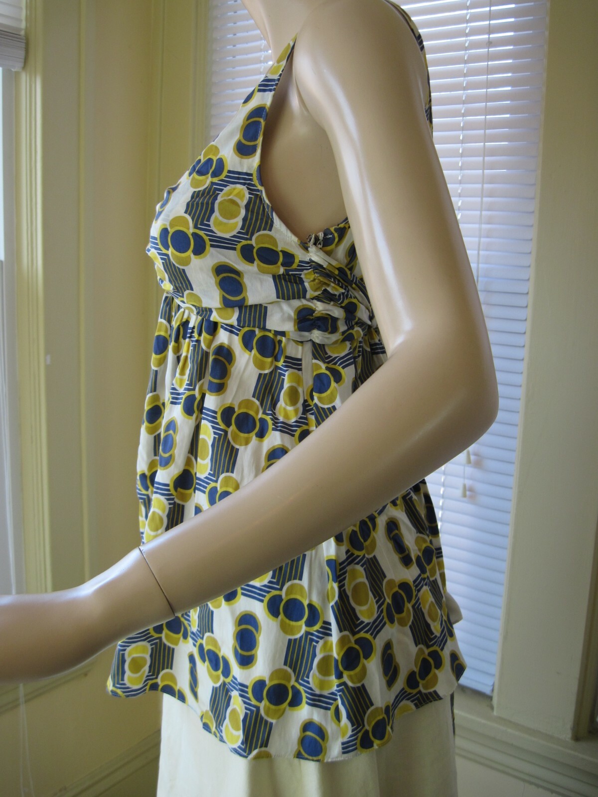Ted Baker Gorgeous Silk Blend Casual Elegant Empire Waist Back Bow Sz S EUC