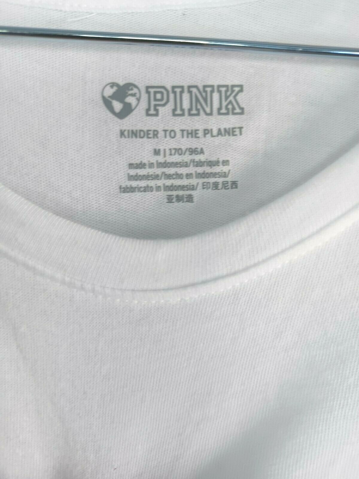 VICTORIA SECRET PINK Perfect Crew TEE T-SHIRT XS S L XL NEW Logo Cotton Tie Dye