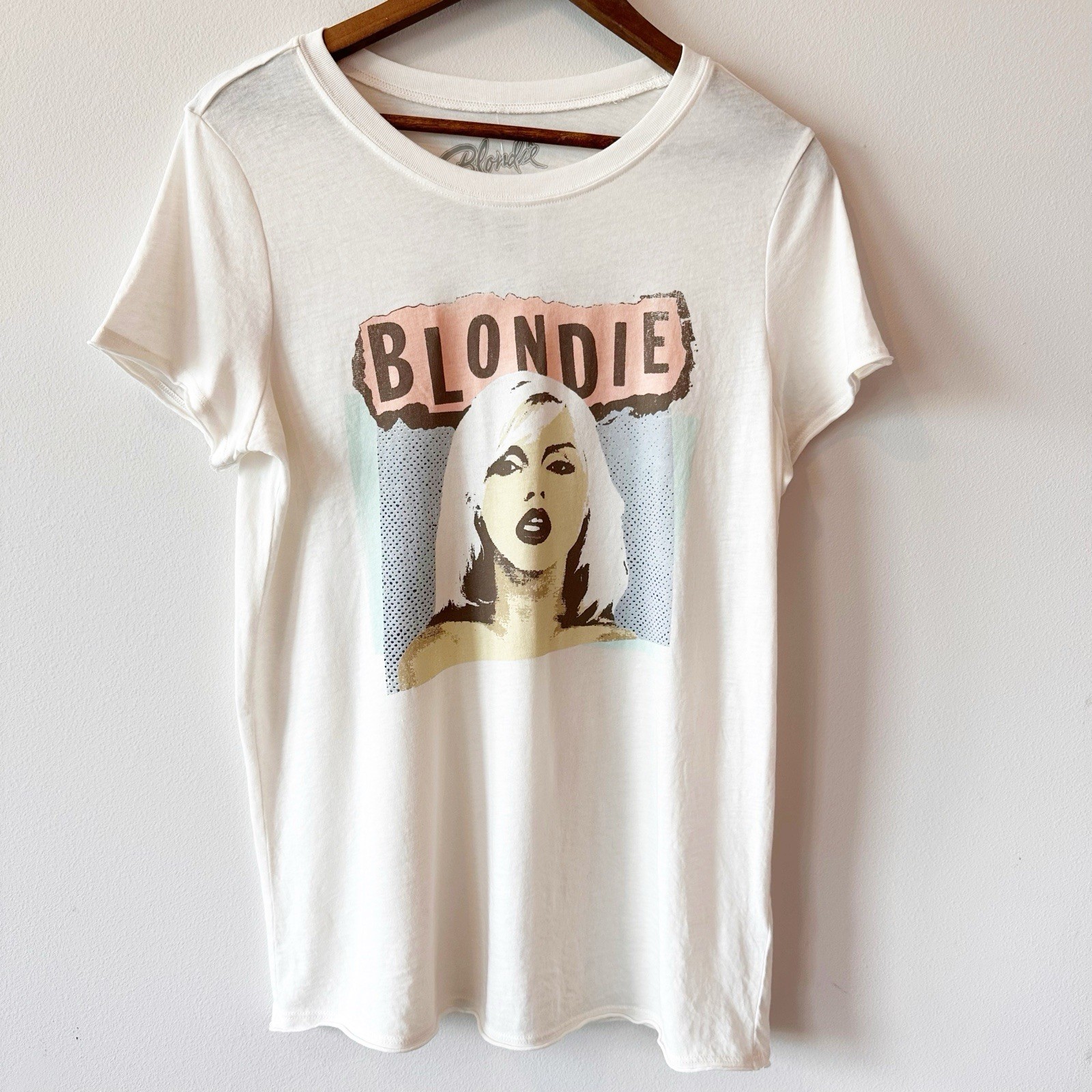 Torrid Blondie Band Graphic Tee Cream Crew Neck T-Shirt Size 00 M/L 10 NWT