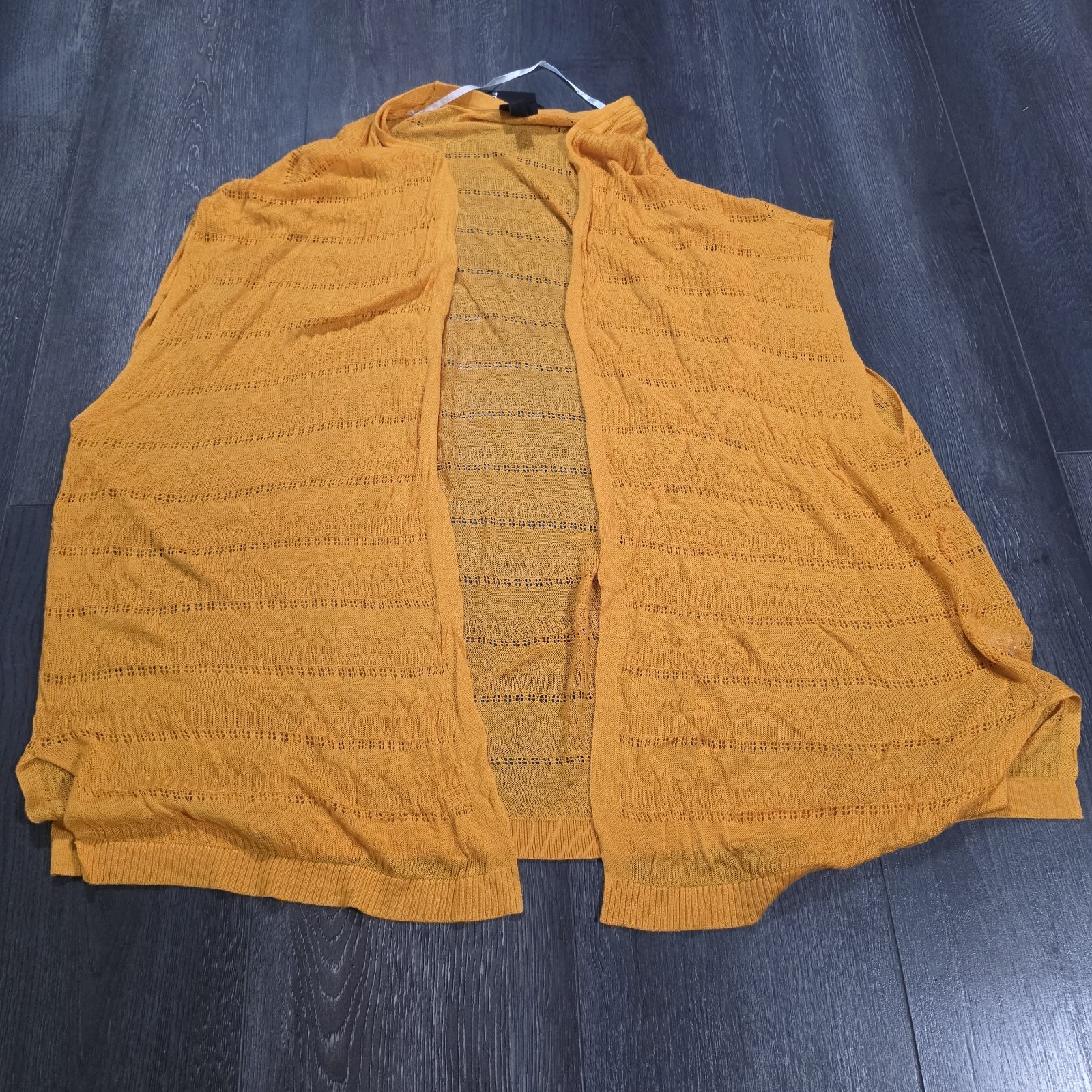 NWT Torrid Open Kimono Women 1 Gold Yellow Stretch Boho Rayon Sleeveless