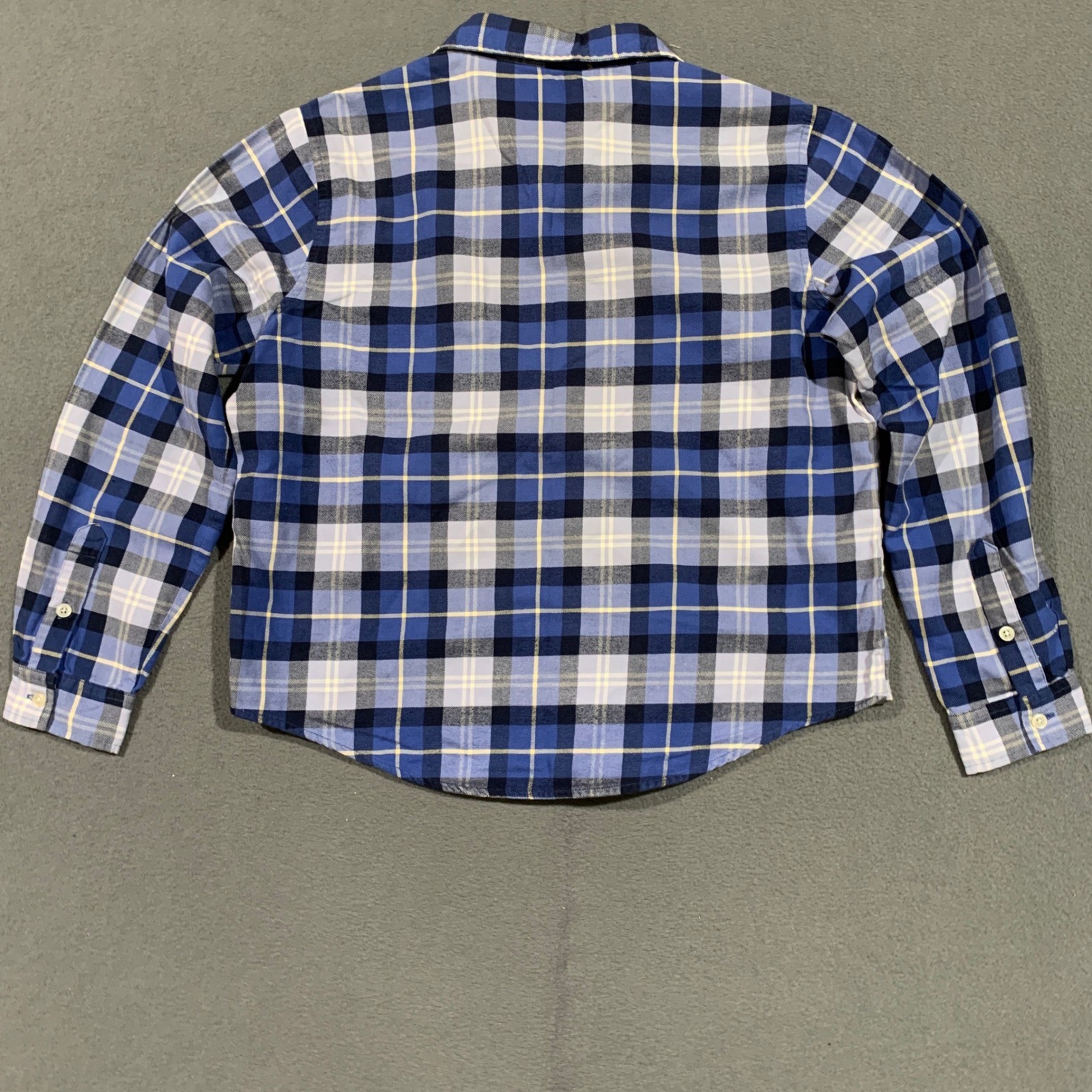 Pendleton Women’s Large Cropped Blue Flannel Shirt Button Down Outdoor Gorpcore