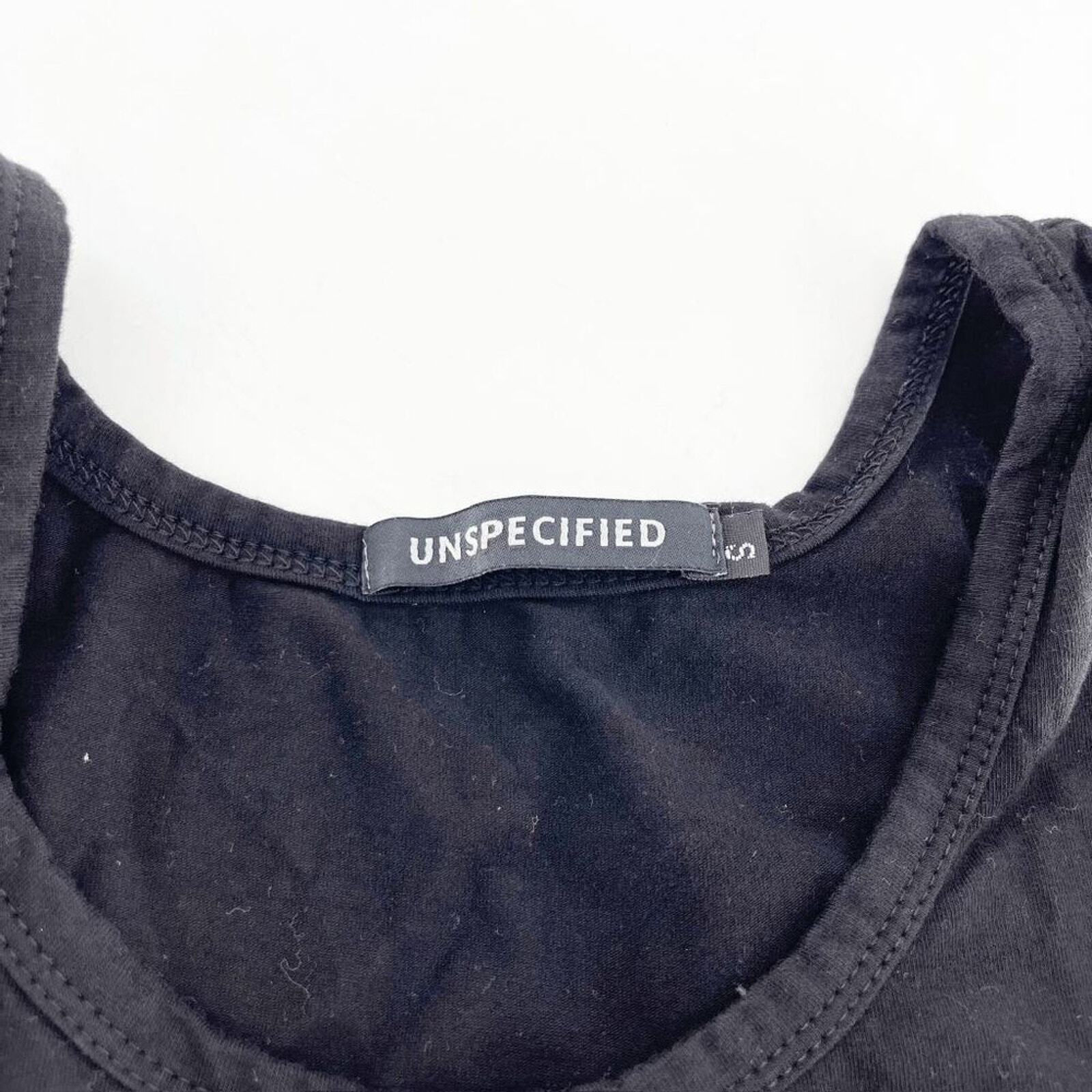 Unspecified Crop Tank Top Womens Size S Black Round Neck Casual