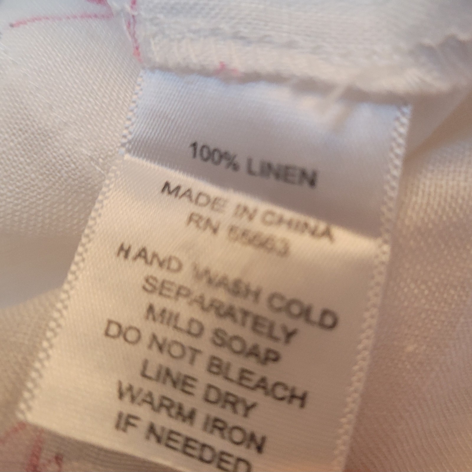 Forcynthia Beachwear 100% Linen White Flamingo Tunic | Women Size M | Secondhand
