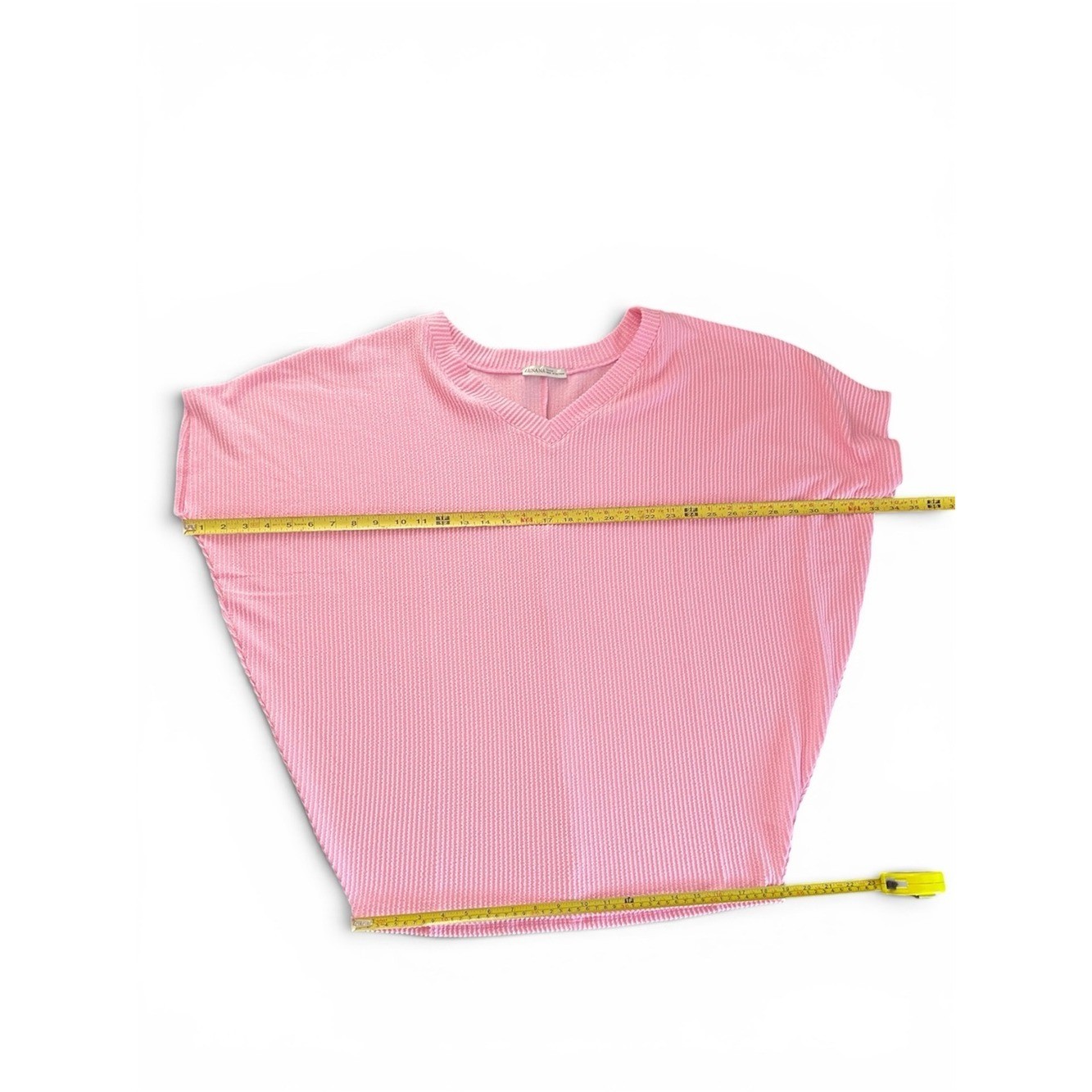 Zenana Candy Pink Raised Rib Top – 1x/2x
