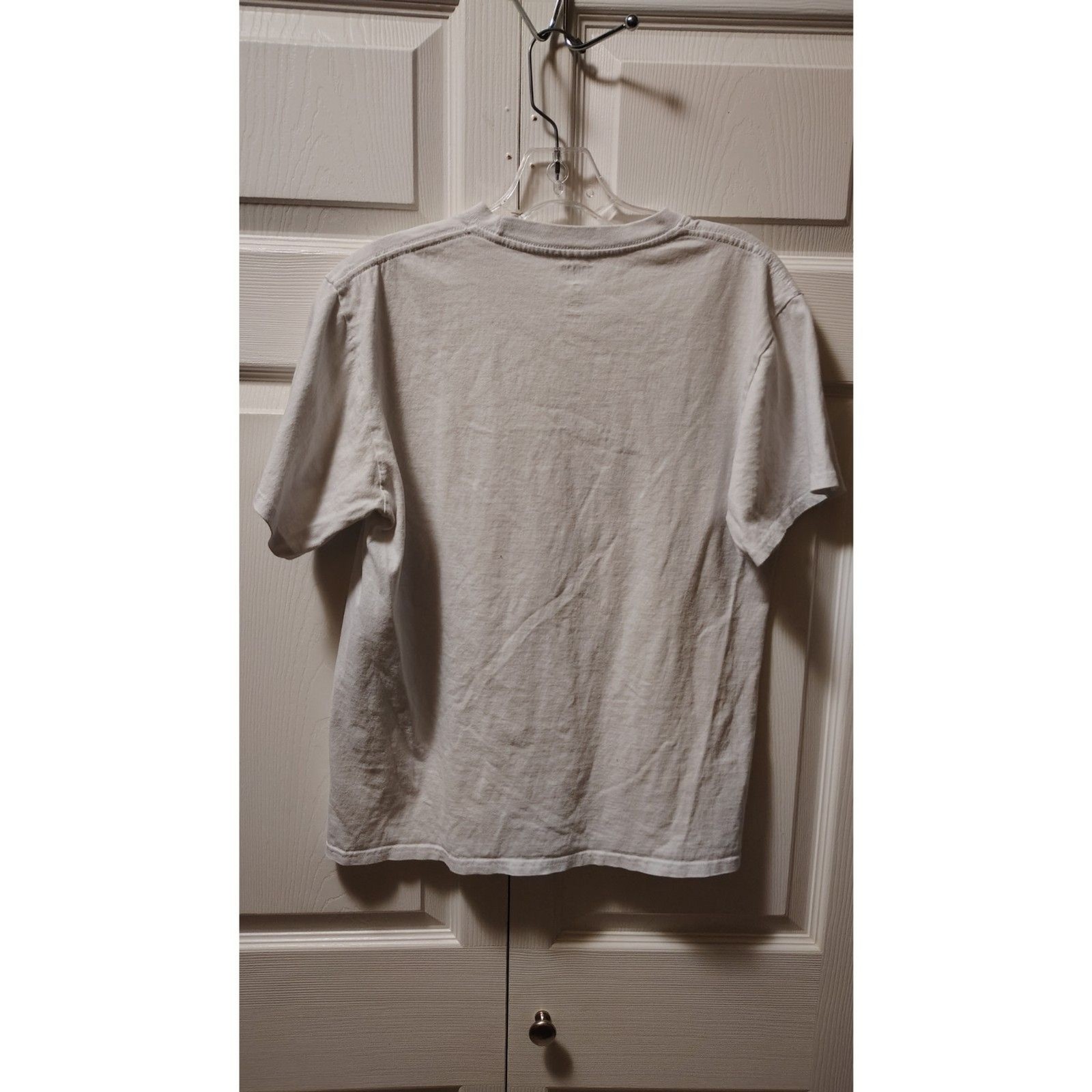 Brisco Apparel Be Nice Graphic T-Shirt Retro Cartoon Fruit Light Gray Tee Medium