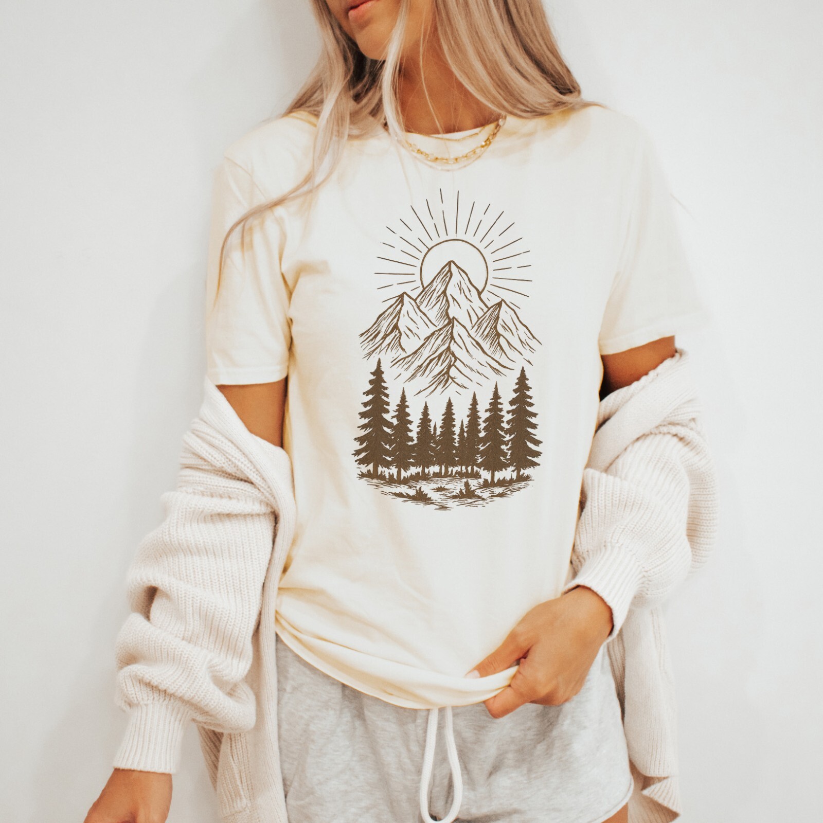 Mountain Sunrise Tee Nature Adventure Shirt