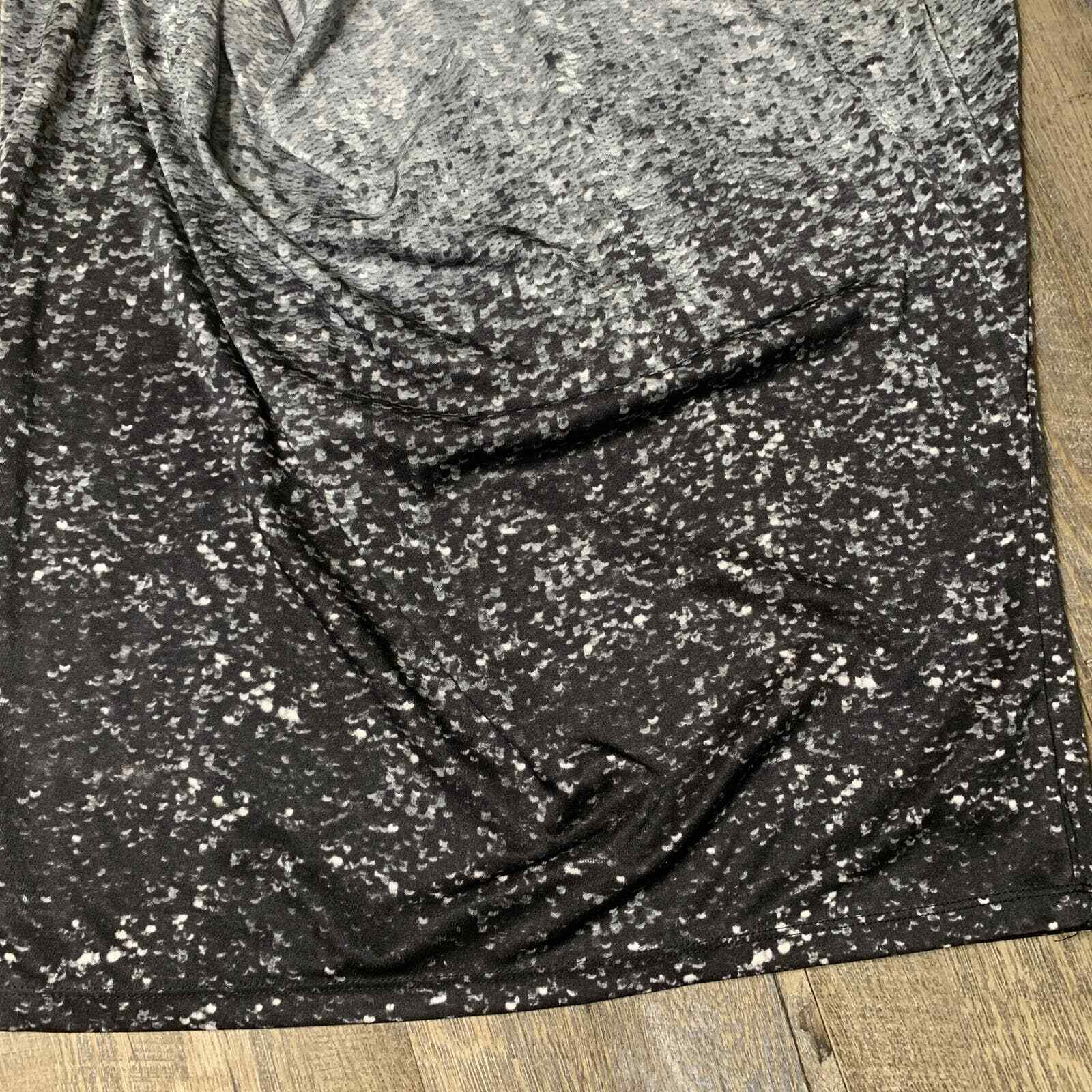 MICHAEL Michael Kors Top Womens Size Medium Black Gray Ombre Sleeveless Holiday