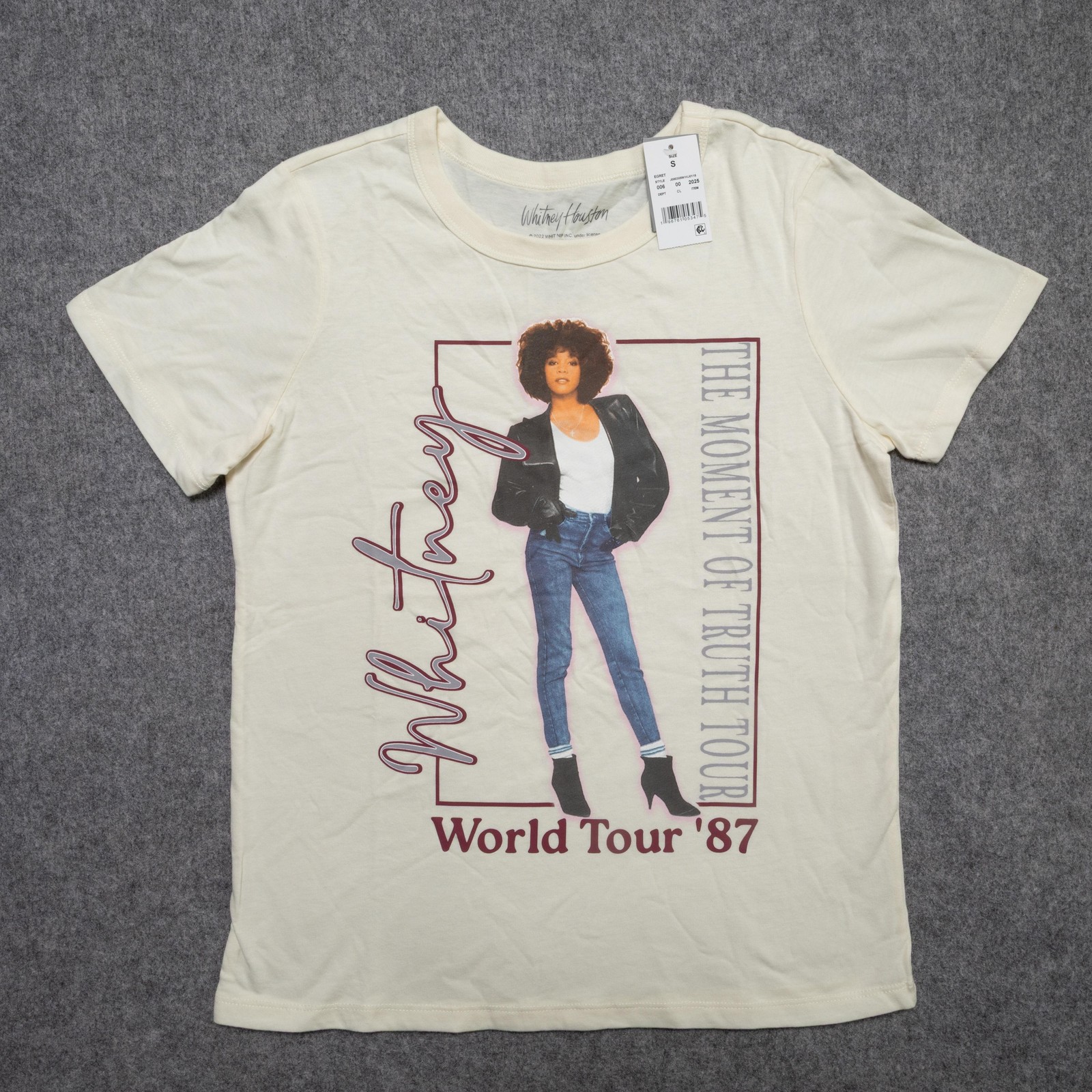 Vintage Whitney Houston Shirt Womens Small The Moment Of Truth Tour 1987 Concert