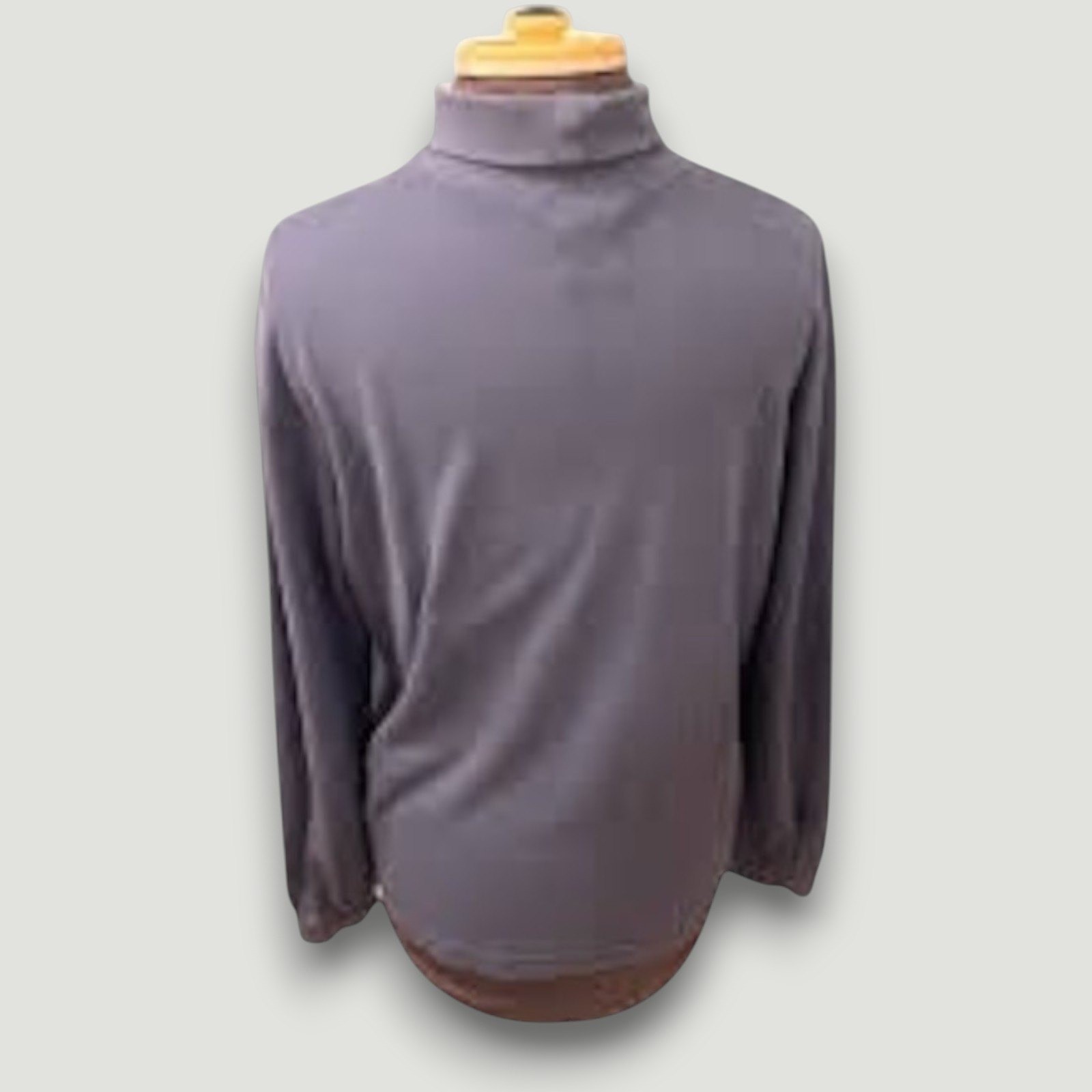 Cascade Blues Mock Neck Top Women M Blue Gray Cotton Casual Layering Capsule