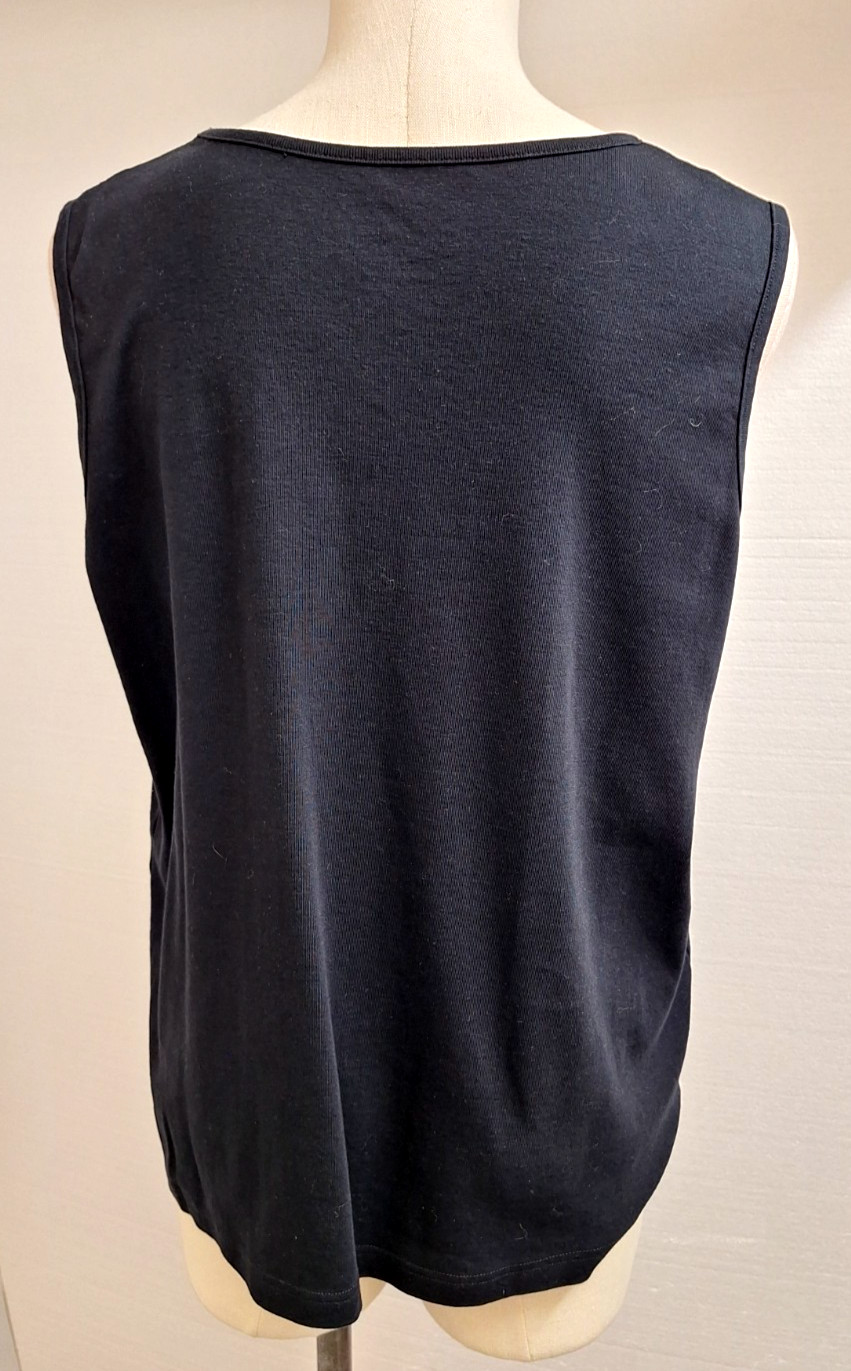 Carolyn Taylor Women’s Size 2X Black/Silver Studded Tank Top