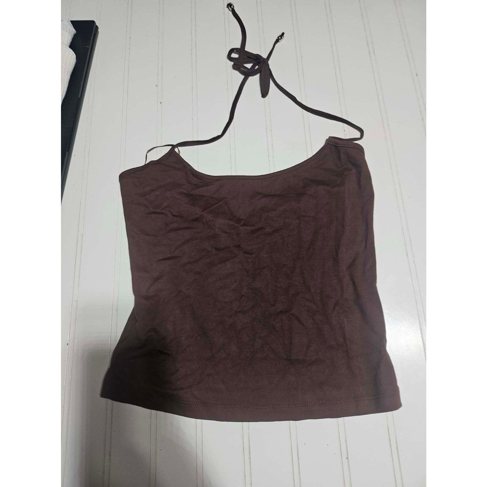 Mod Ref Brown Adjustable Strap Cami Tank Top XS Minimalist Capsule Basic