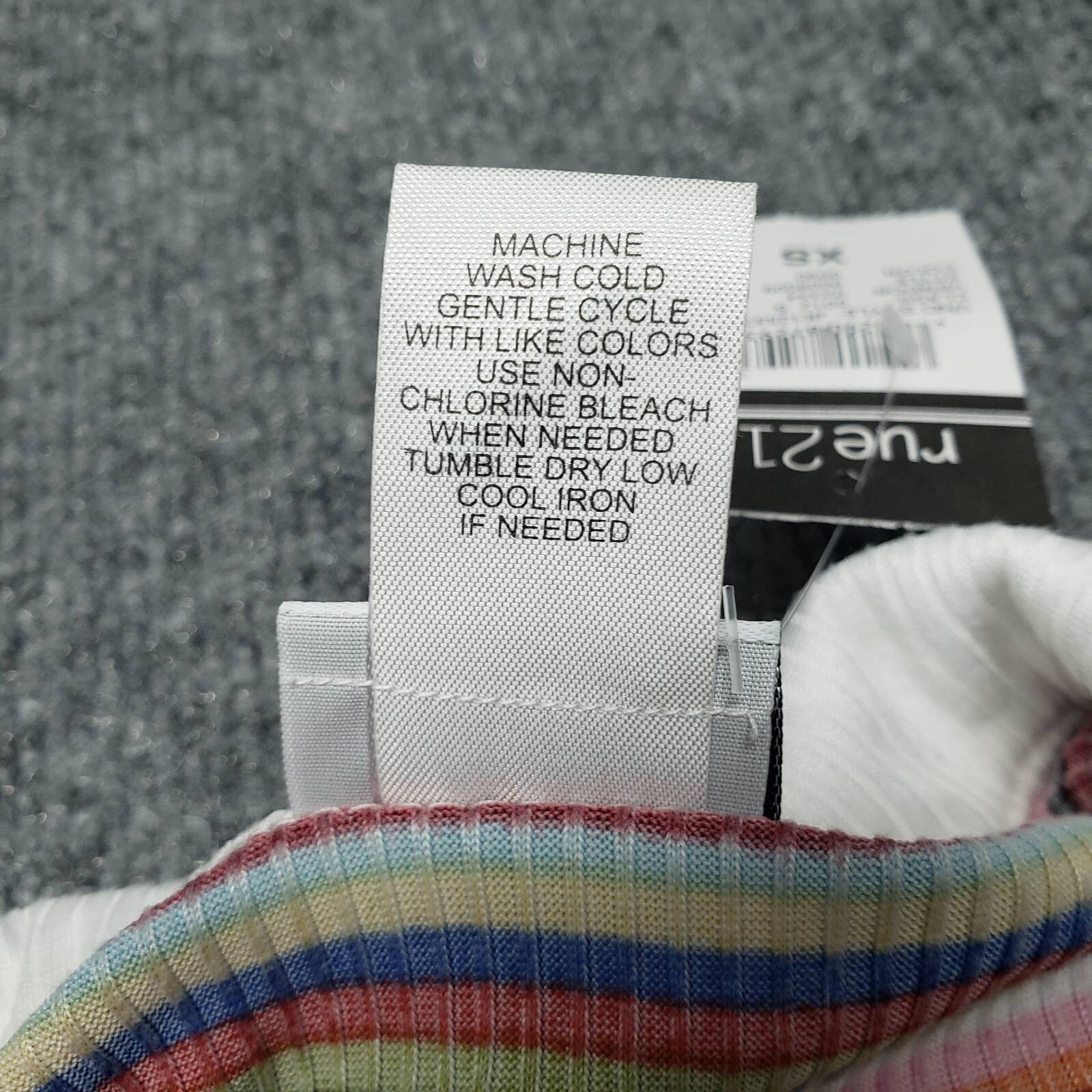 Rue21 Crop Top Womens XS Multicolor Striped Short Sleeve V-Neck Ruched Tie New