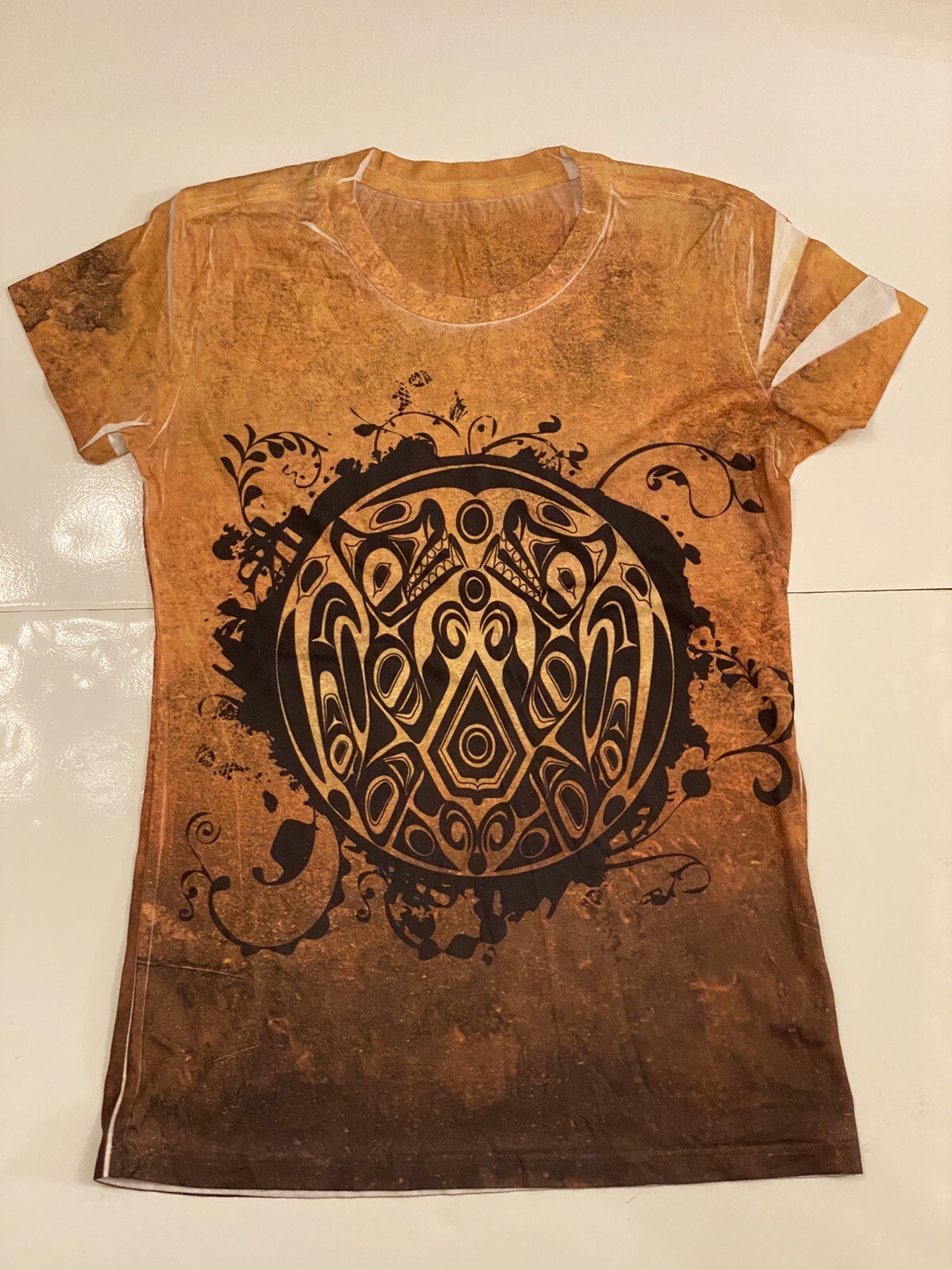Twilight Saga 2009 New Moon Tribal Wolf Pack Tattoo Sublimated T Shirt Jr L