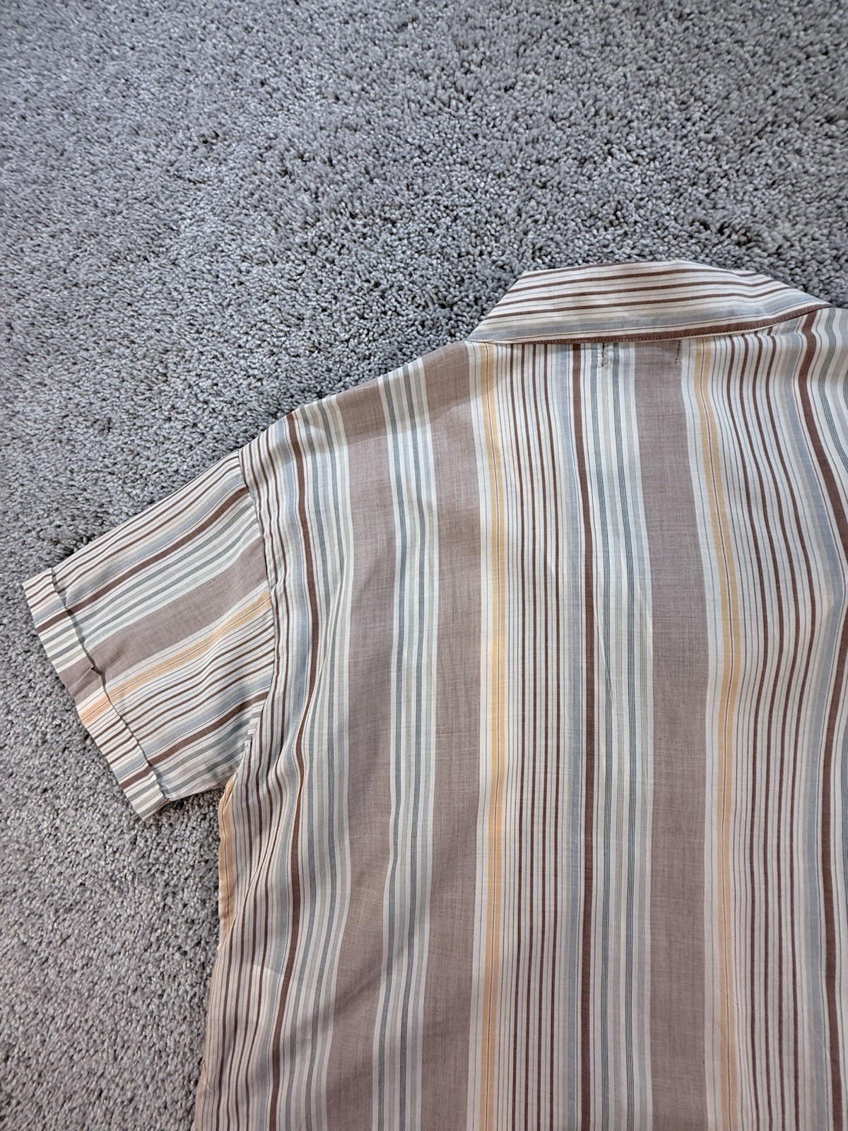 NWT Prana Women’s Iguala Top Size Small Striped Cropped Mauve and Beige