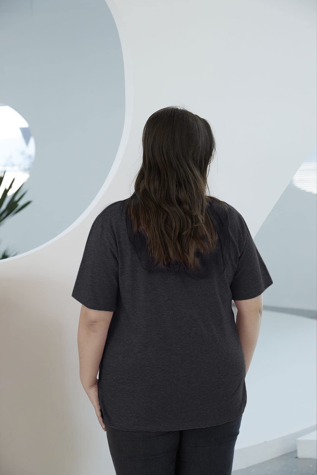 Plus Size Back to The Gypsy T Shirt (Dark Grey, XXL)