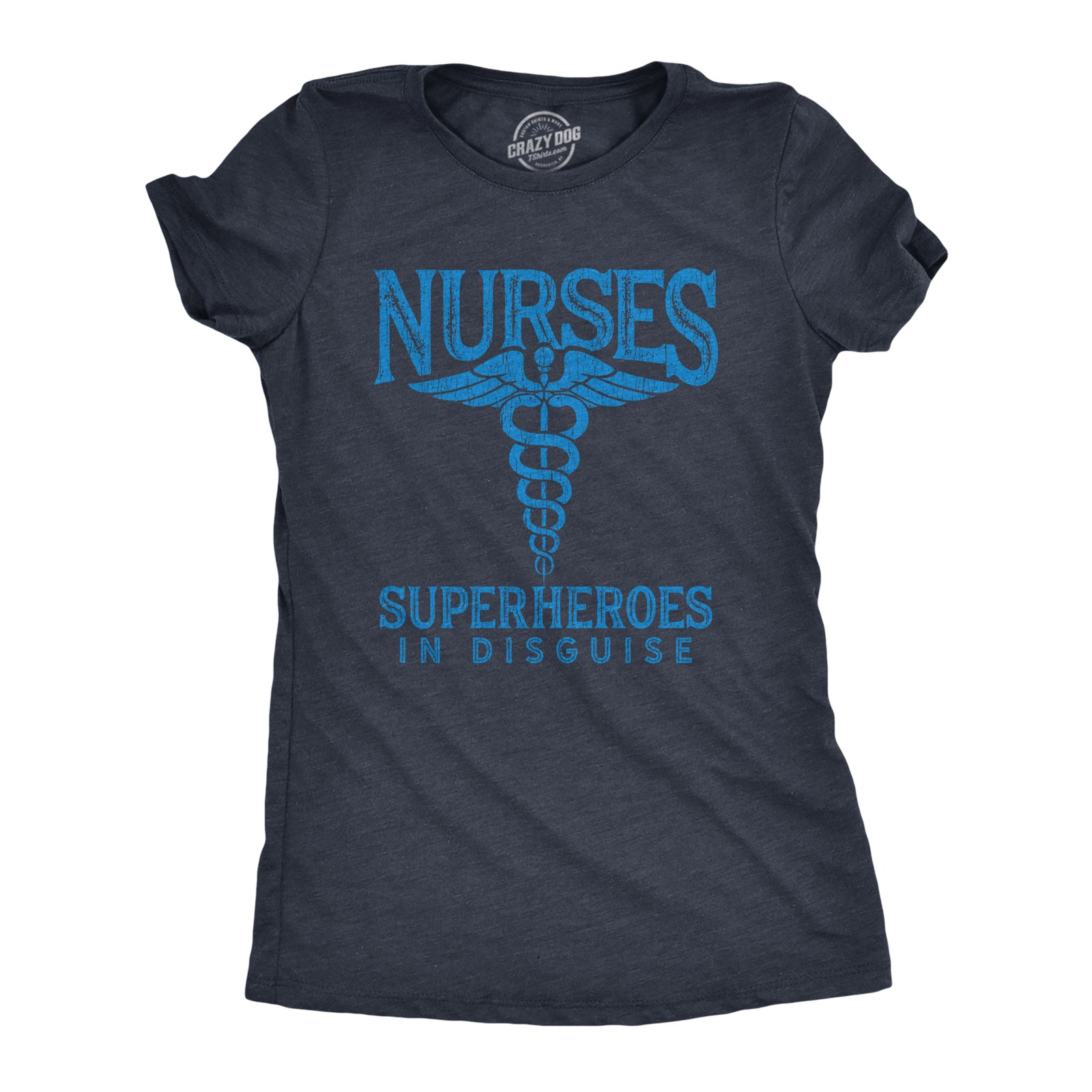 Womens Nurses Superheroes In Disguse T Shirt Social Distancing