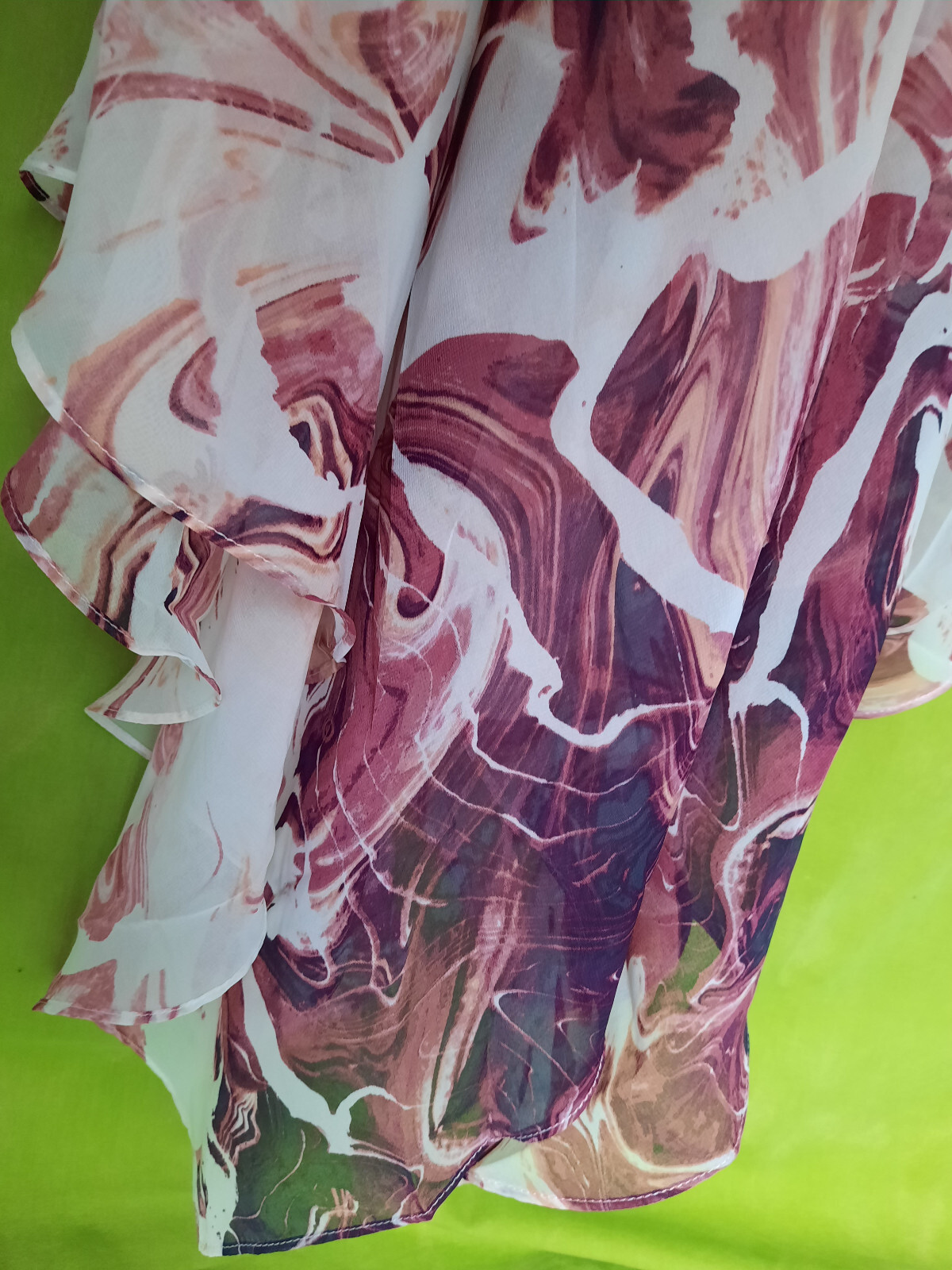 Linea Donatella Dress long women Size S marble Swirl Chiffon back to school NEW