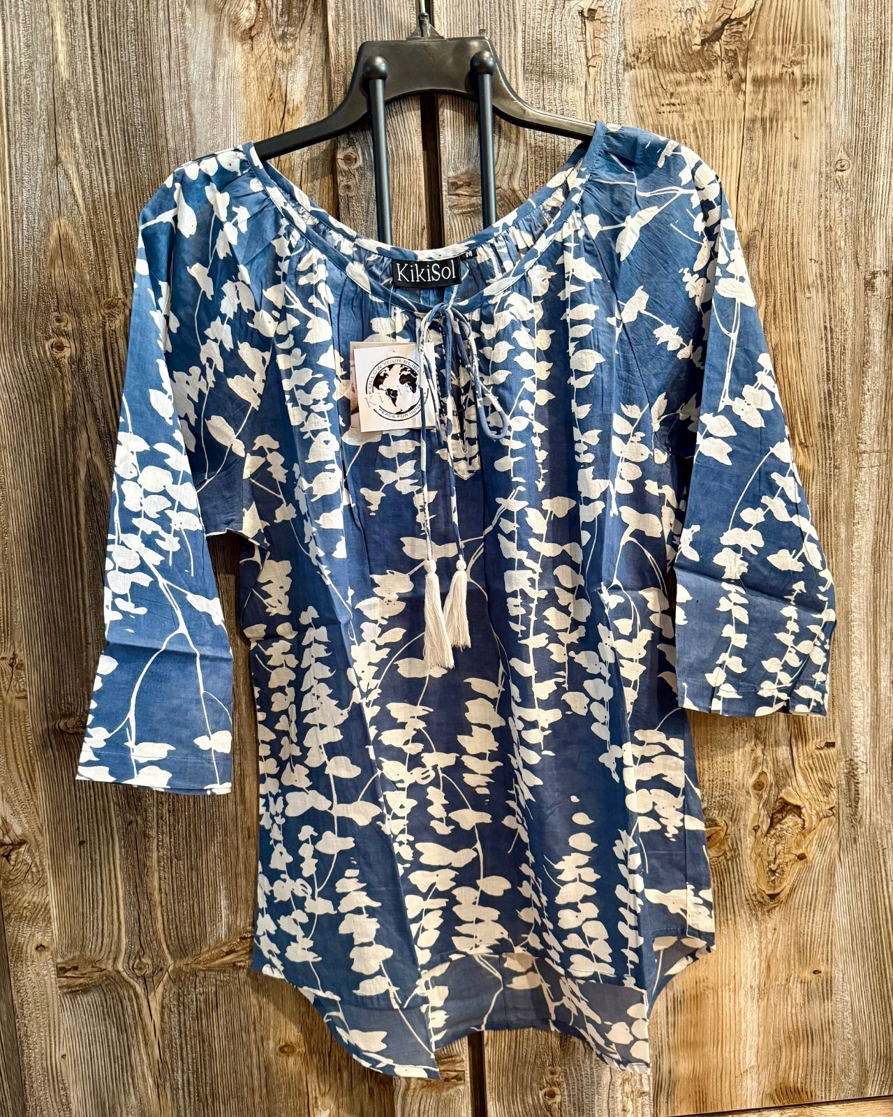 Kikisol Midnight Blue Cacade Tassel Top #610
