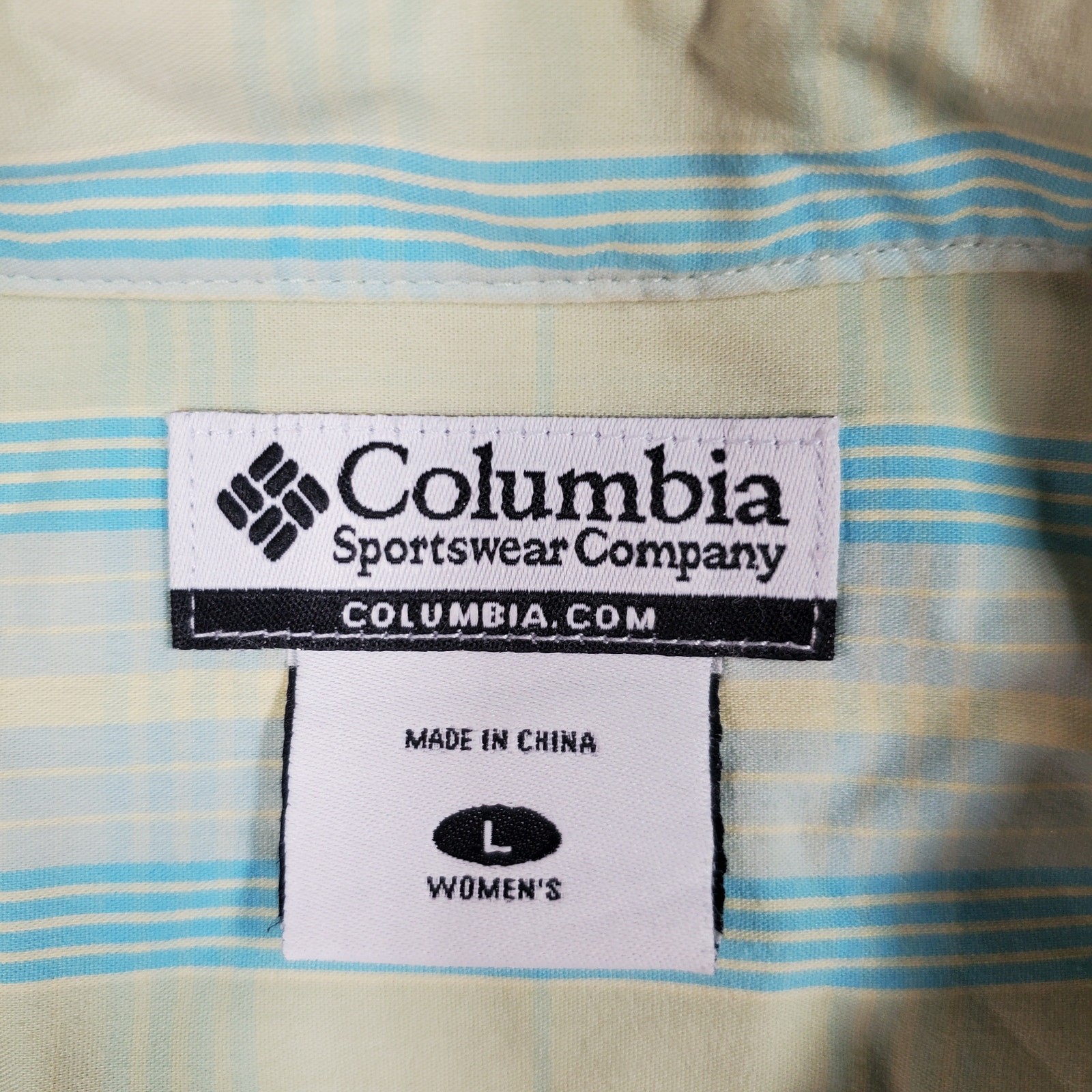 Columbia Womans Short Sleeve Button Up Hiking Shirts Size Large Camp Outdoors