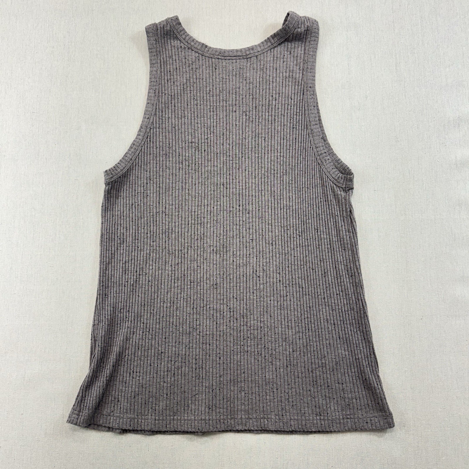 Varley Women’s LG Beige Ribbed Muscle Tee Stretch Casual