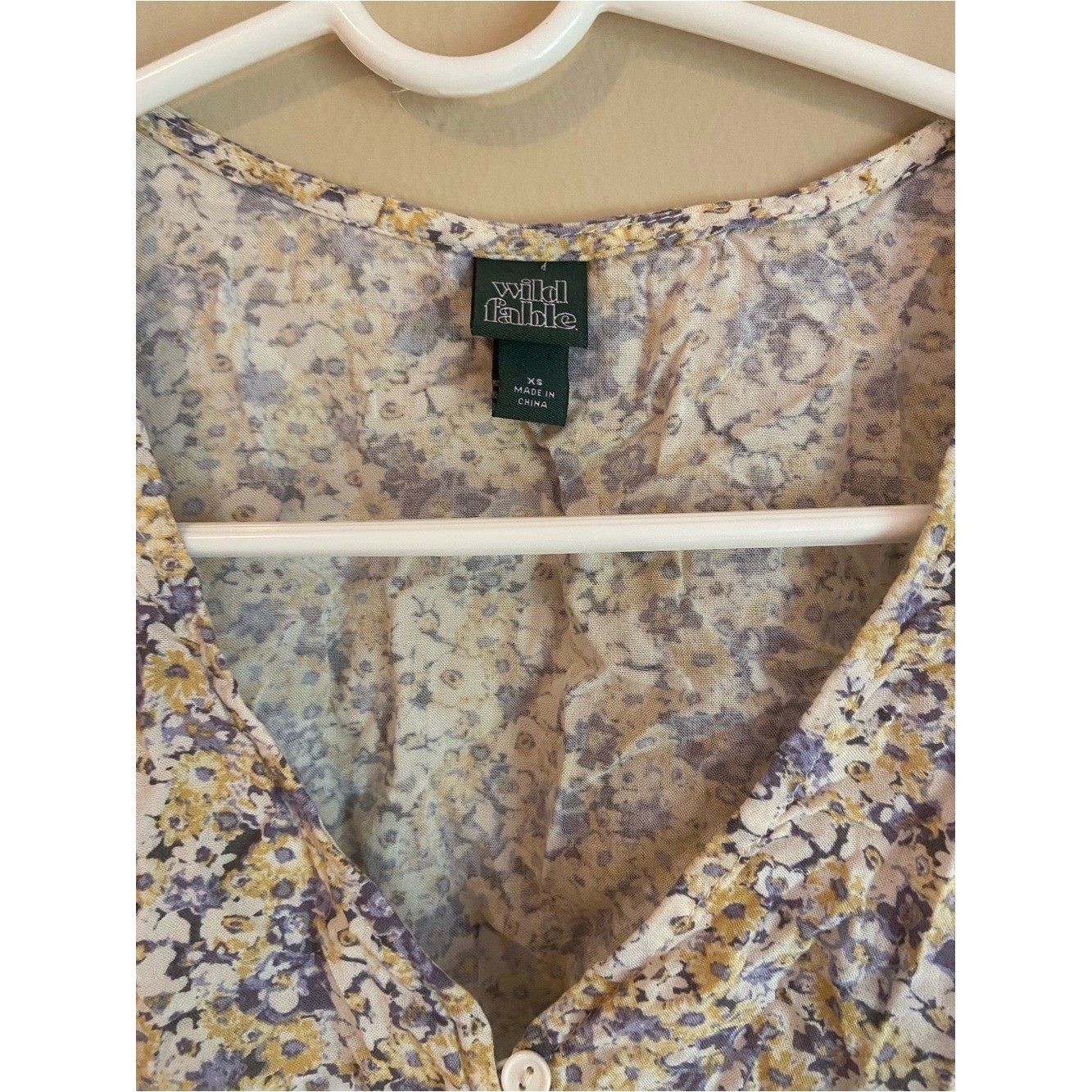 wild fable Cottagecore Boho Fairycore Tomato Girl Floral Tie-Front V-Neck Blouse