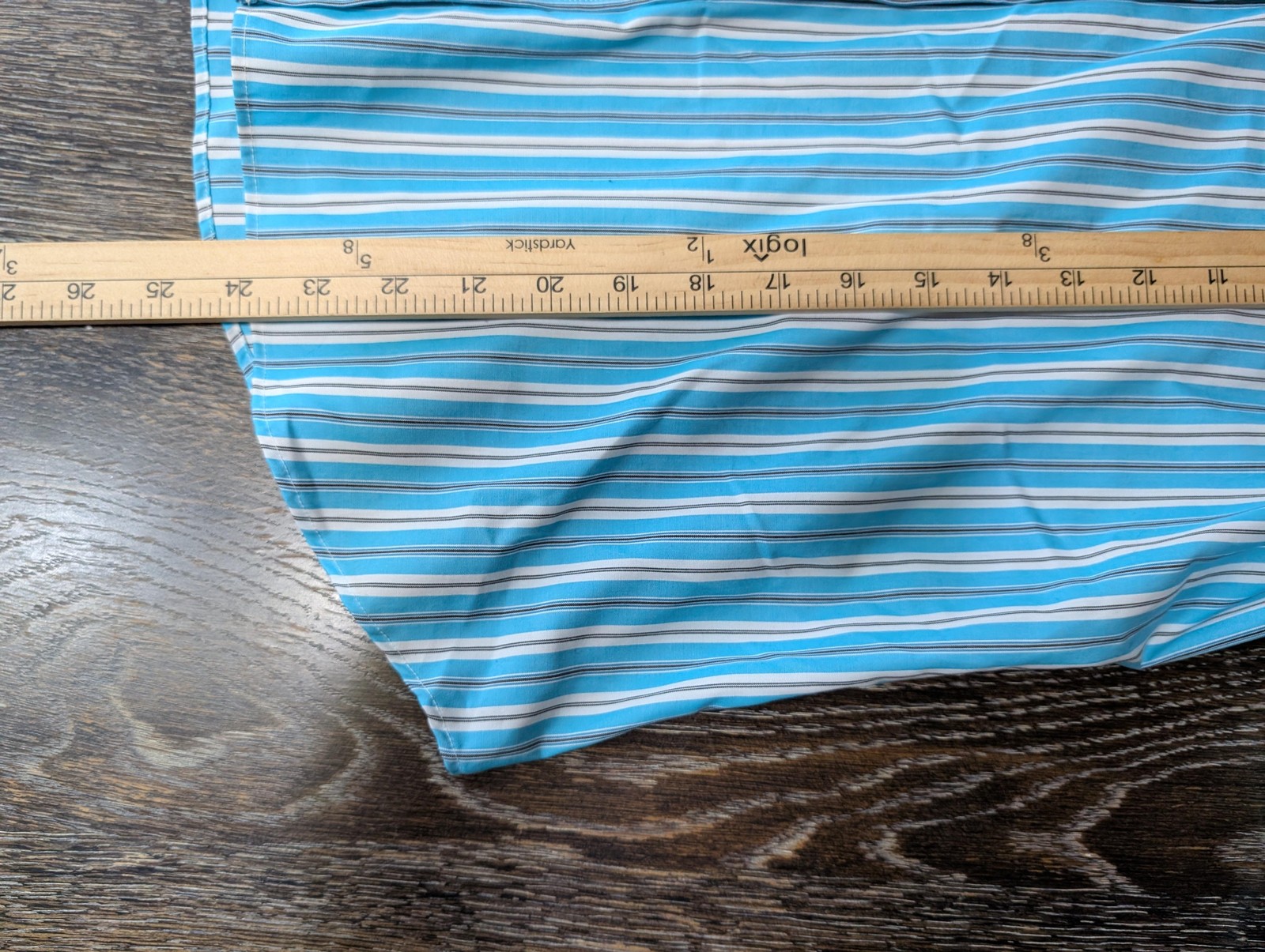 Chaps Button-Up Womens P/XL Blue Striped Collared Long Sleeve Cotton Easy Care