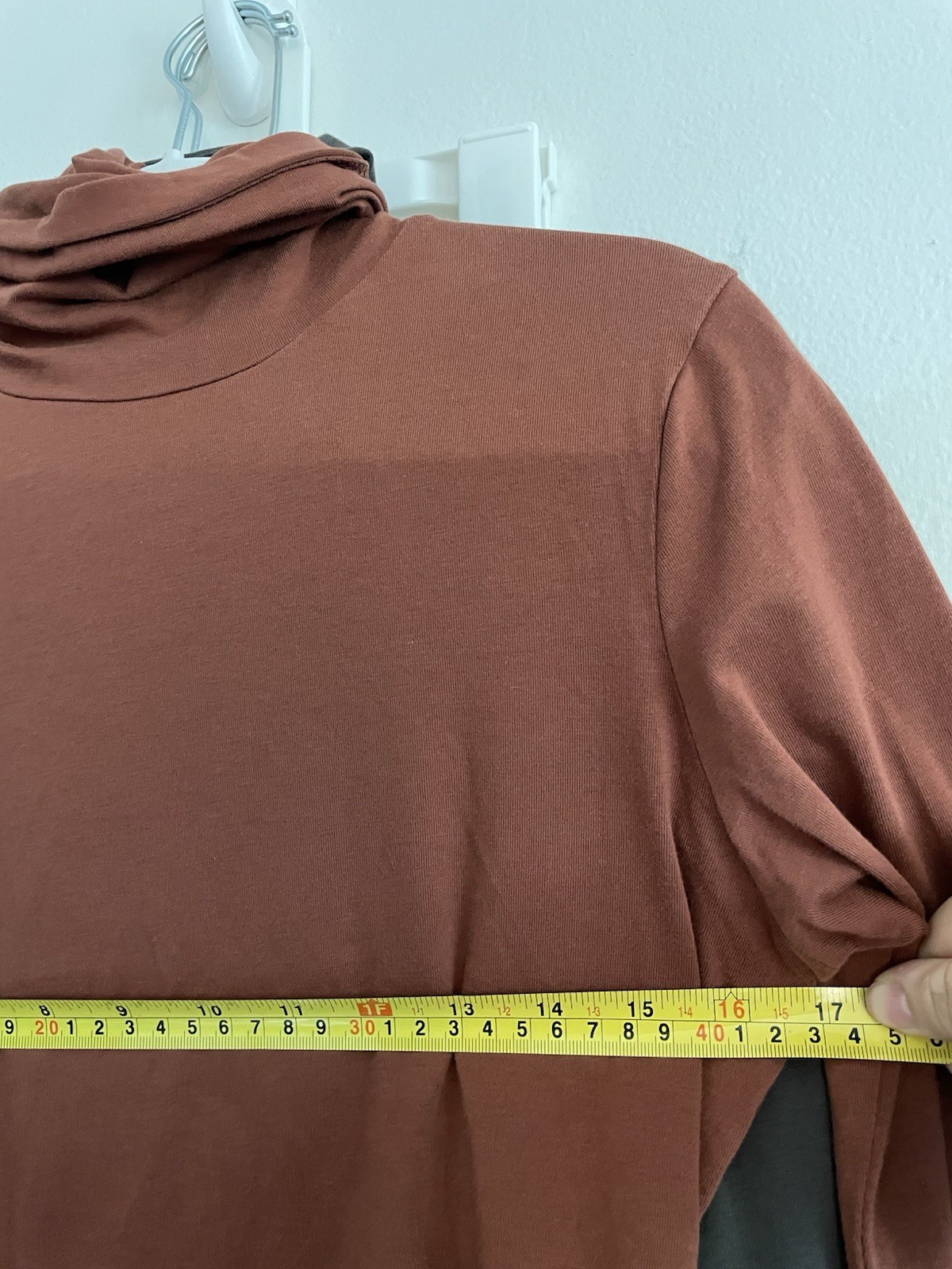 Peruvian Connection Extreme Turtleneck Pima Cotton Sz M Soft Stretchy Orange