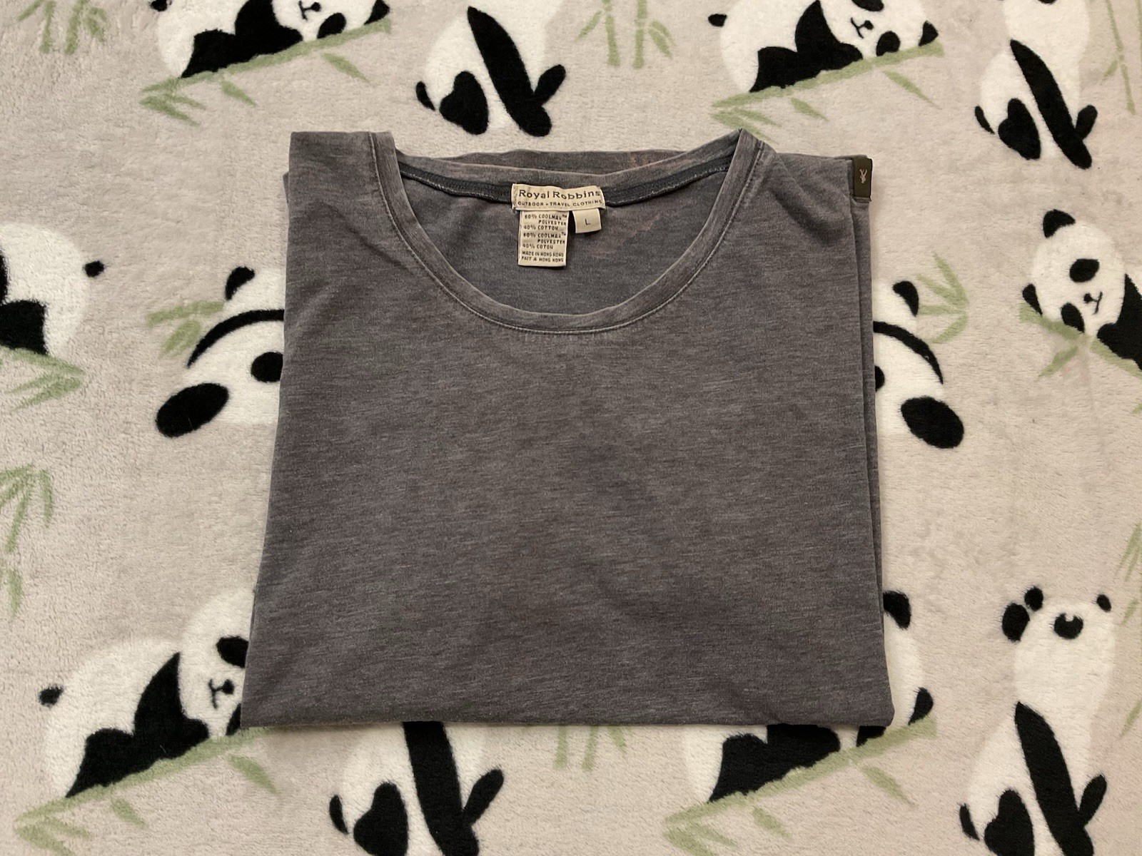 Royal Robbins Women’s T-Shirt Size Large Gray Outdoor Travel Short Sleeve
