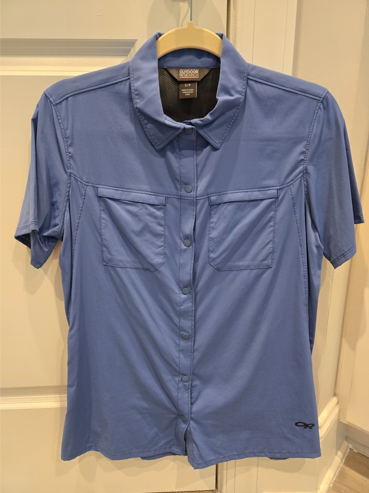 OR Outdoor Research Women’s Blue Hiking Shirt Snap Front Size Small