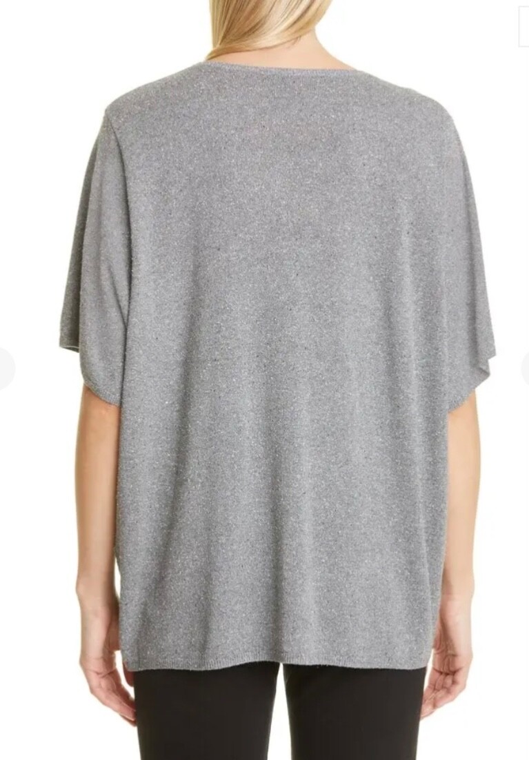 100% Authentic!! NWT Org.$360 TOTÊME Oversize Silk T-Shirt M